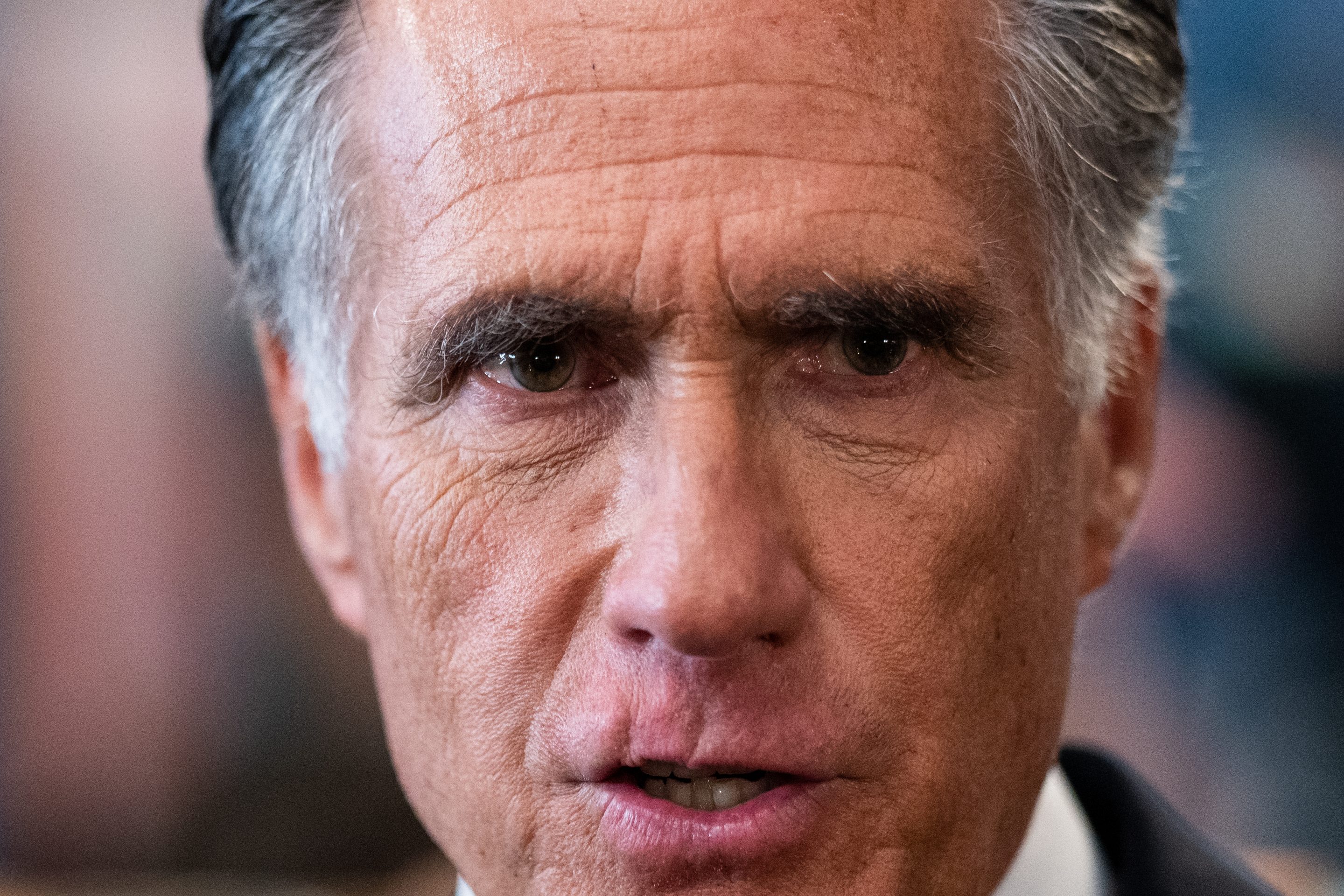 A close-up of Mitt Romney