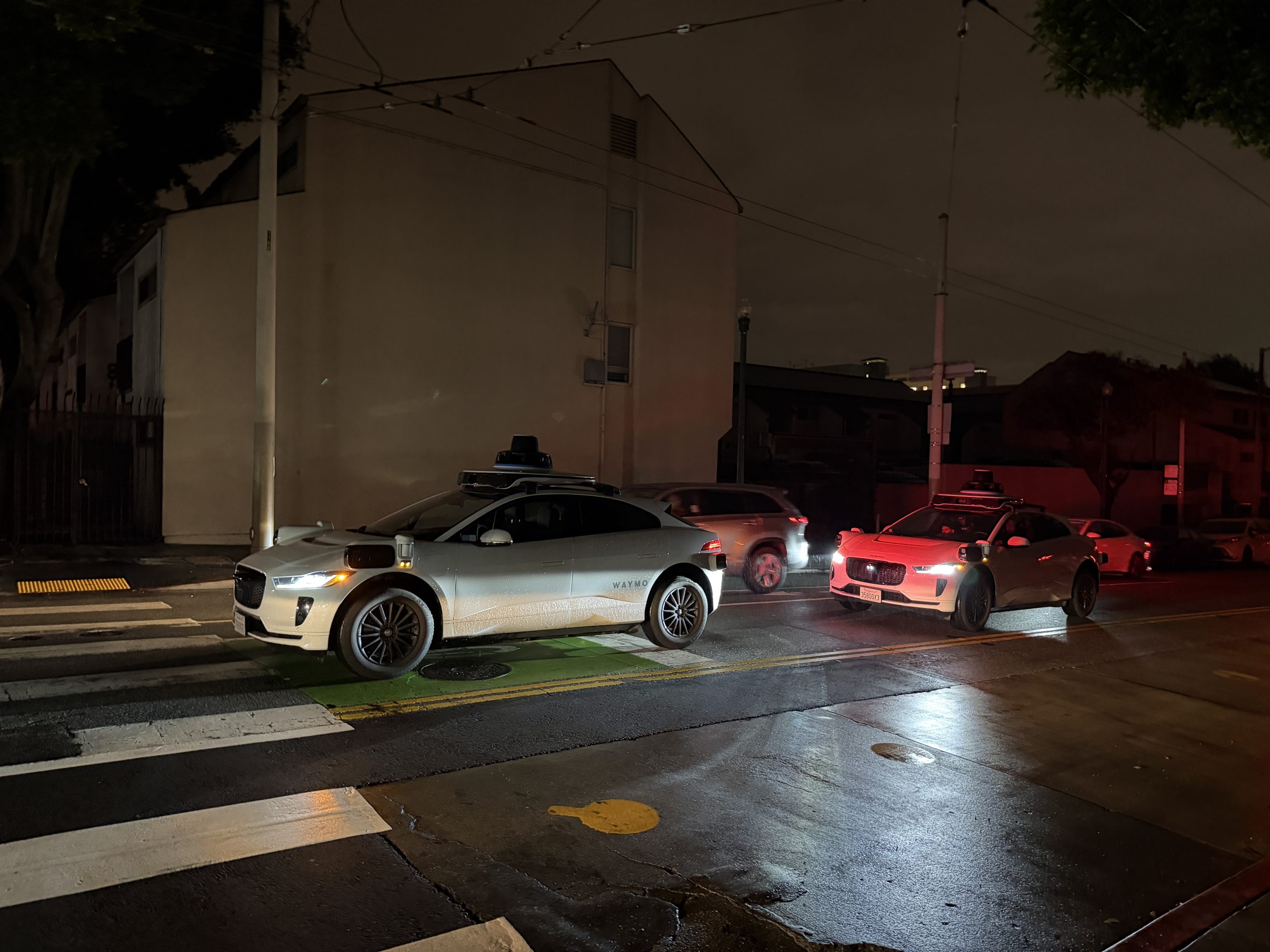 Waymo driverless car is not able to detect traffic lights after a major power outage in San Francisco on December 20, 2025.