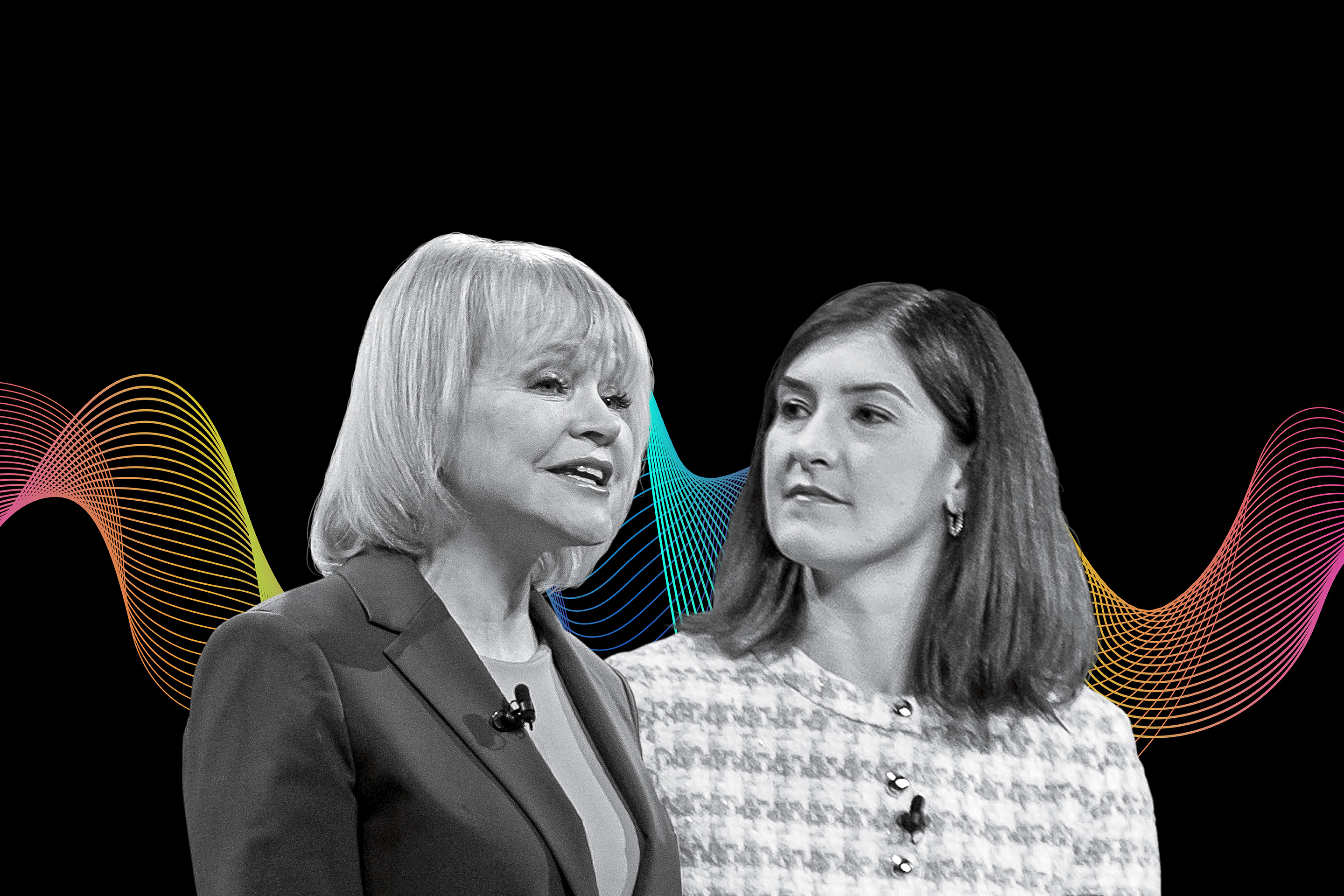 "The best conversations," said Leadership Next cohost Diane Brady (left) in reflecting on this year's interviews conducted alongside Kristin Stoller (right), were the ones "about what drives people personally."