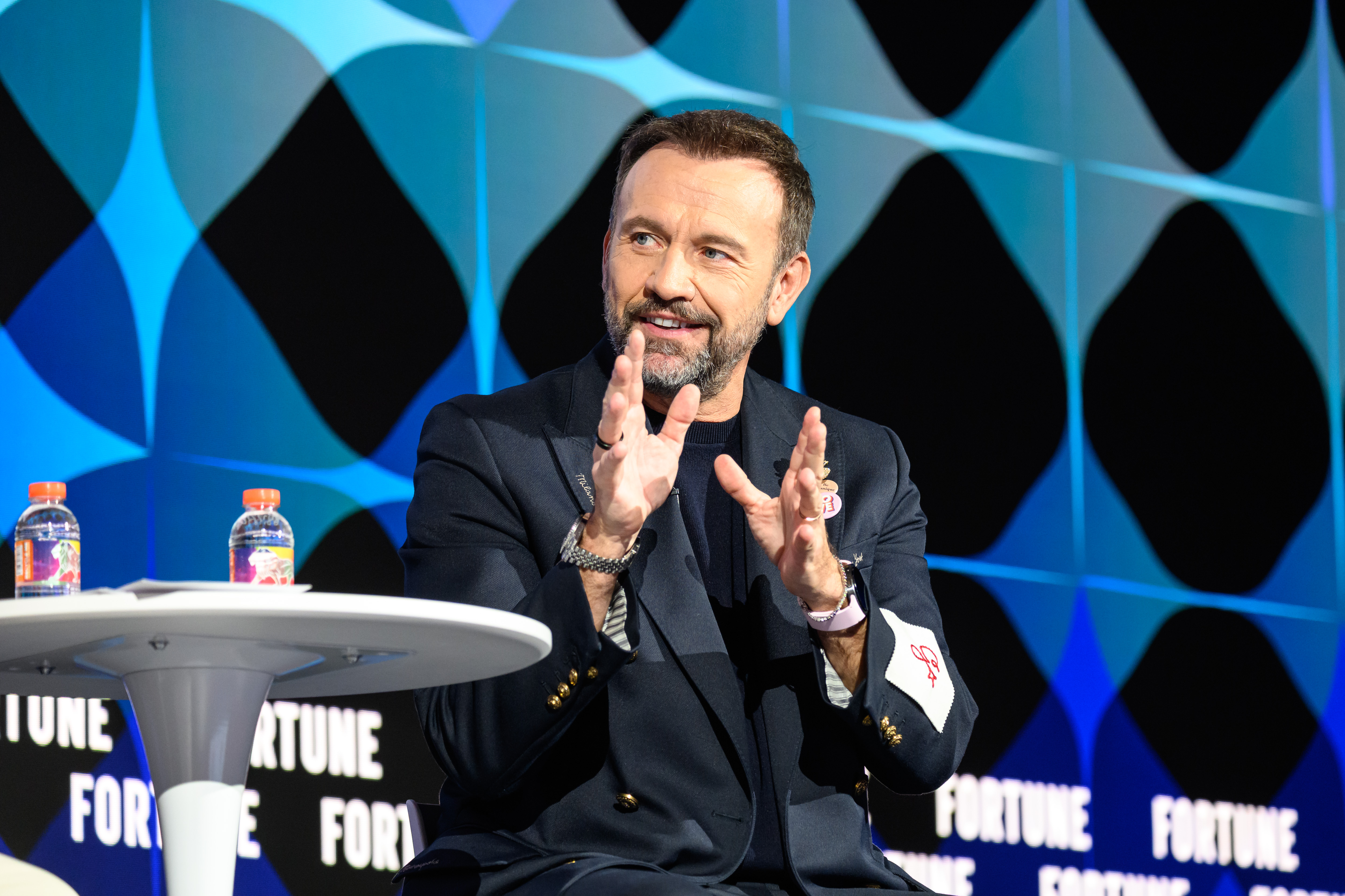 Mauro Porcini, Samsung's chief design officer, speaking at Brainstorm Design on Dec. 2, 2025.