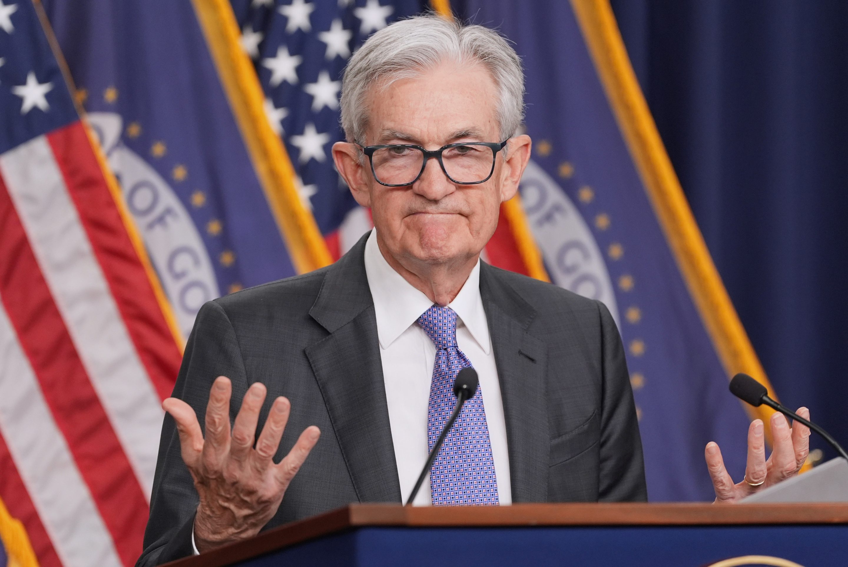 FILE - Federal Reserve Chair Jerome Powell speaks at the Federal Reserve, Dec. 10, 2025, in Washington. (