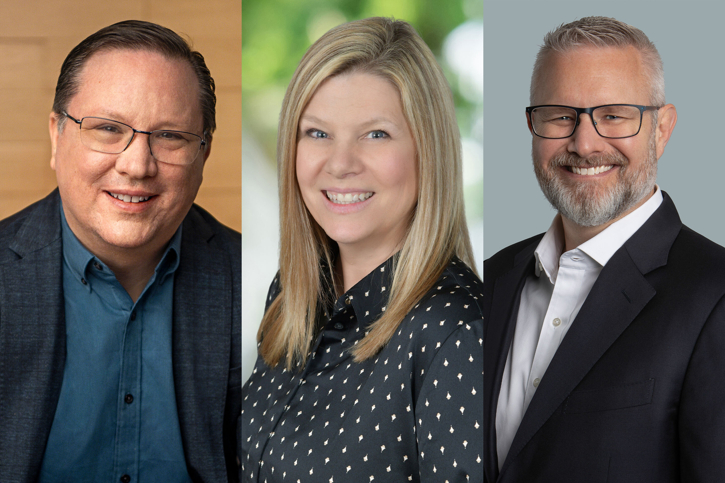 From left, Intuit CTO Alex Balazs, Ralliant CPO Karen Bick, and Pearson CTO Dave Treat.