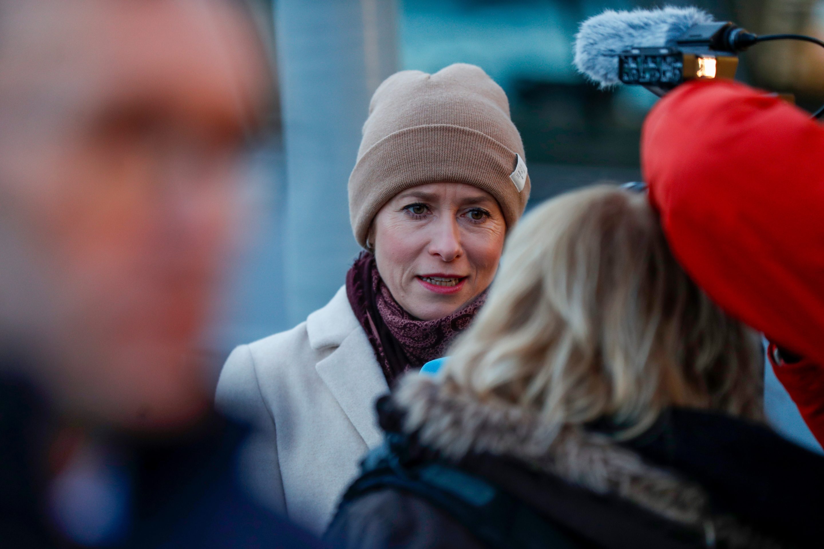 EU High Representative Kaja Kallas visits the coast guard ship KV Bjornoya, in Tromso, Norway, Tuesday Feb. 3, 2026.