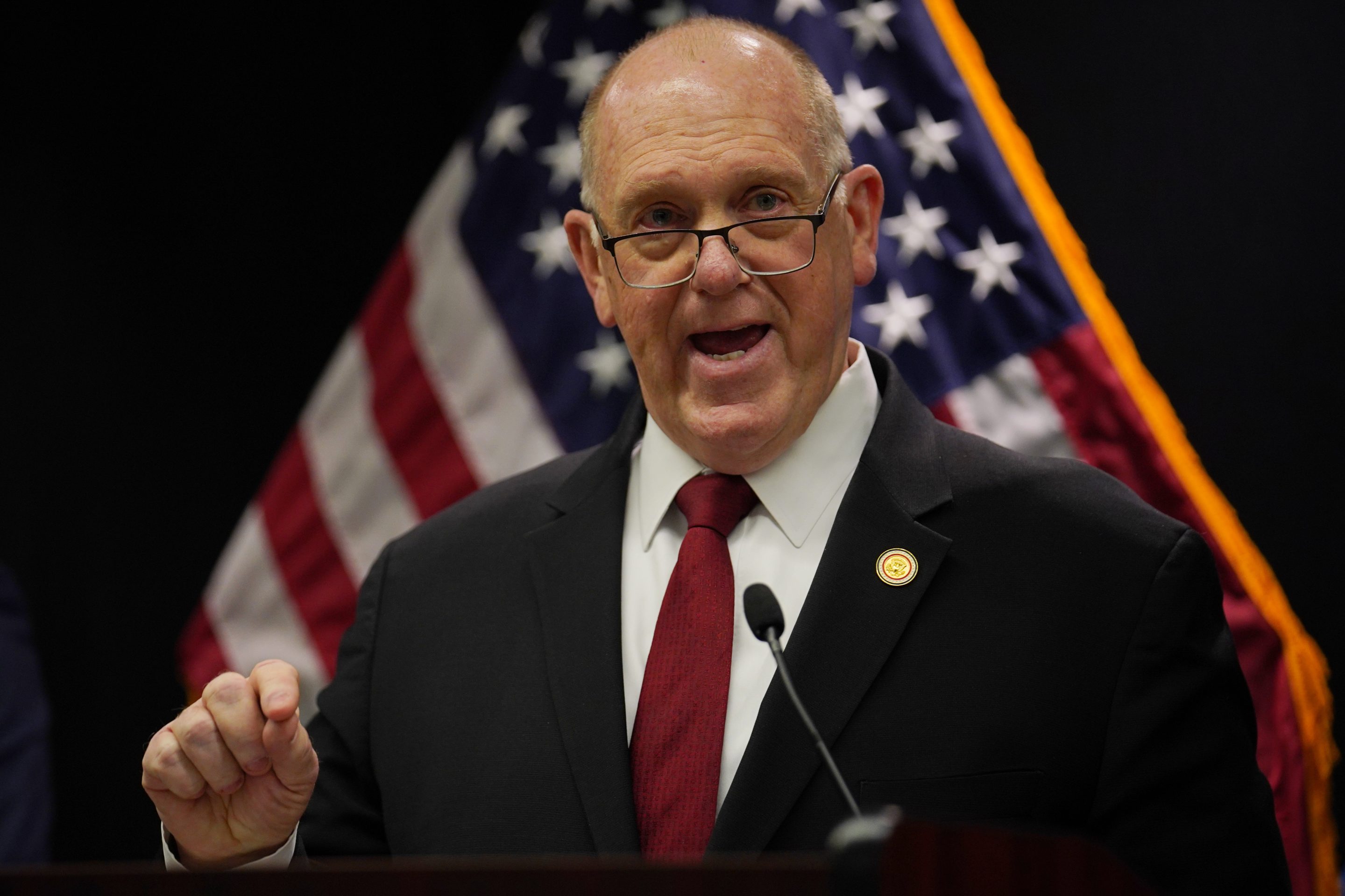 White House border czar Tom Homan holds a news conference at the Bishop Whipple Federal building on Wednesday, Feb. 4, 2026 in Minneapolis. 