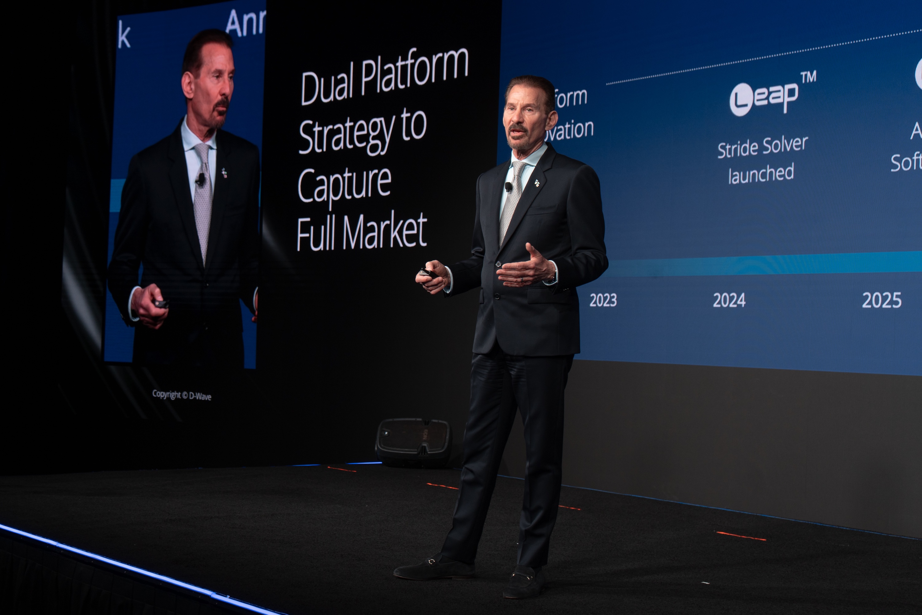 Photo: D-Wave CEO Alan Baratz at Qubits 2026, the company's annual conference.