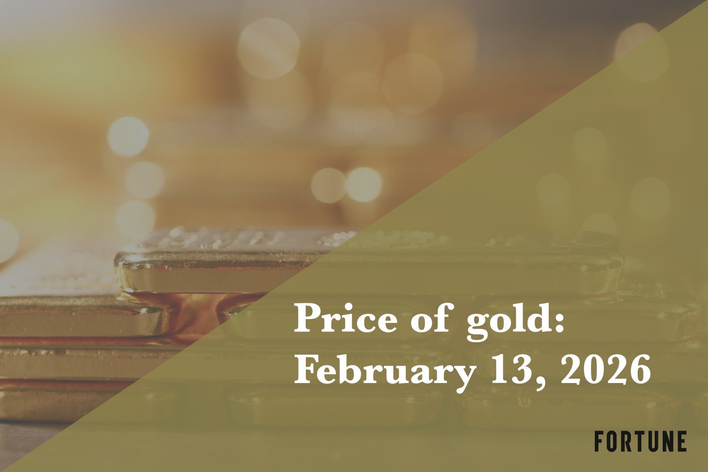 Current price of gold as of February 13, 2026