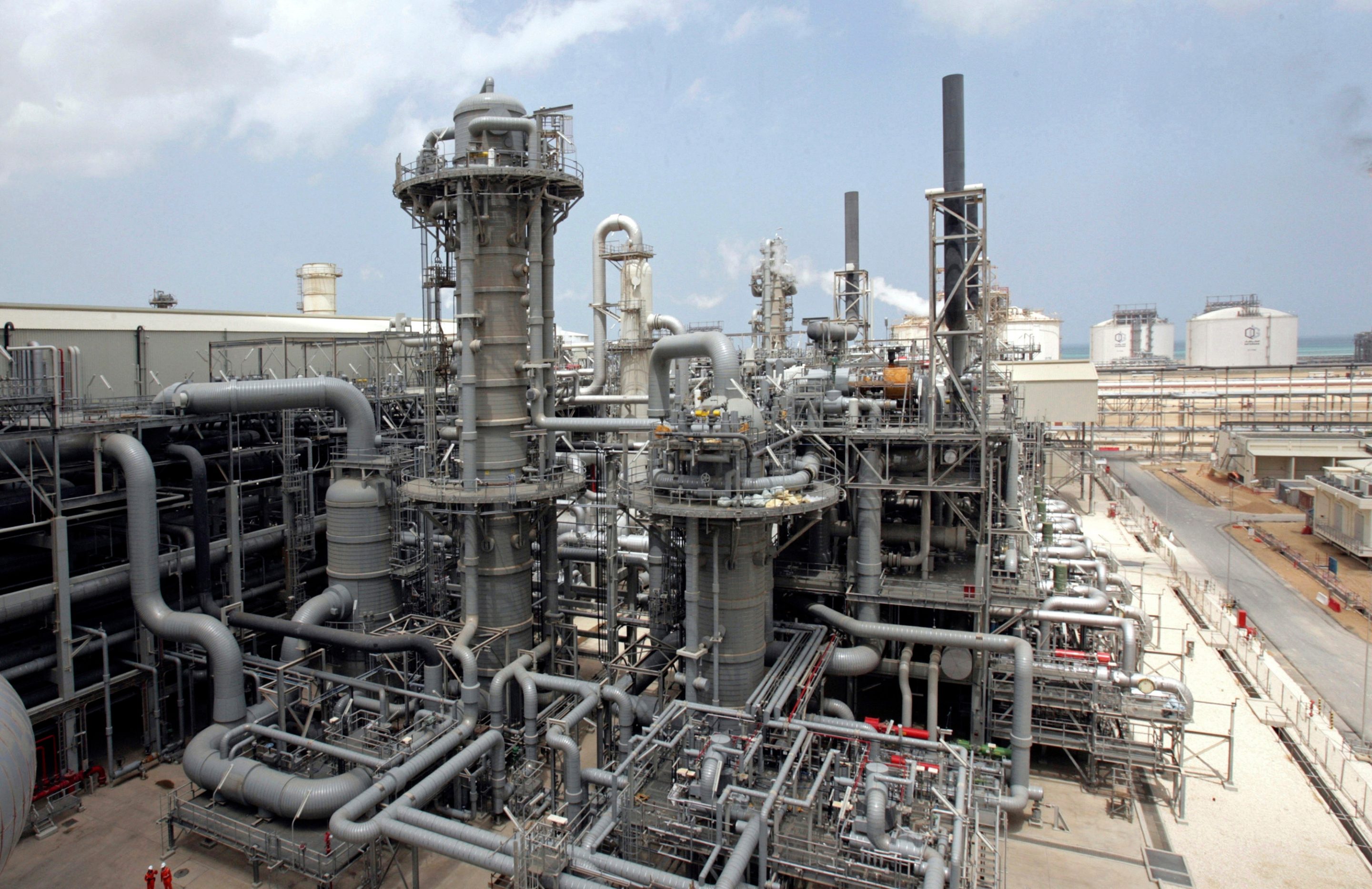 A gas production facility at Ras Laffan, Qatar, on April 4, 2009.