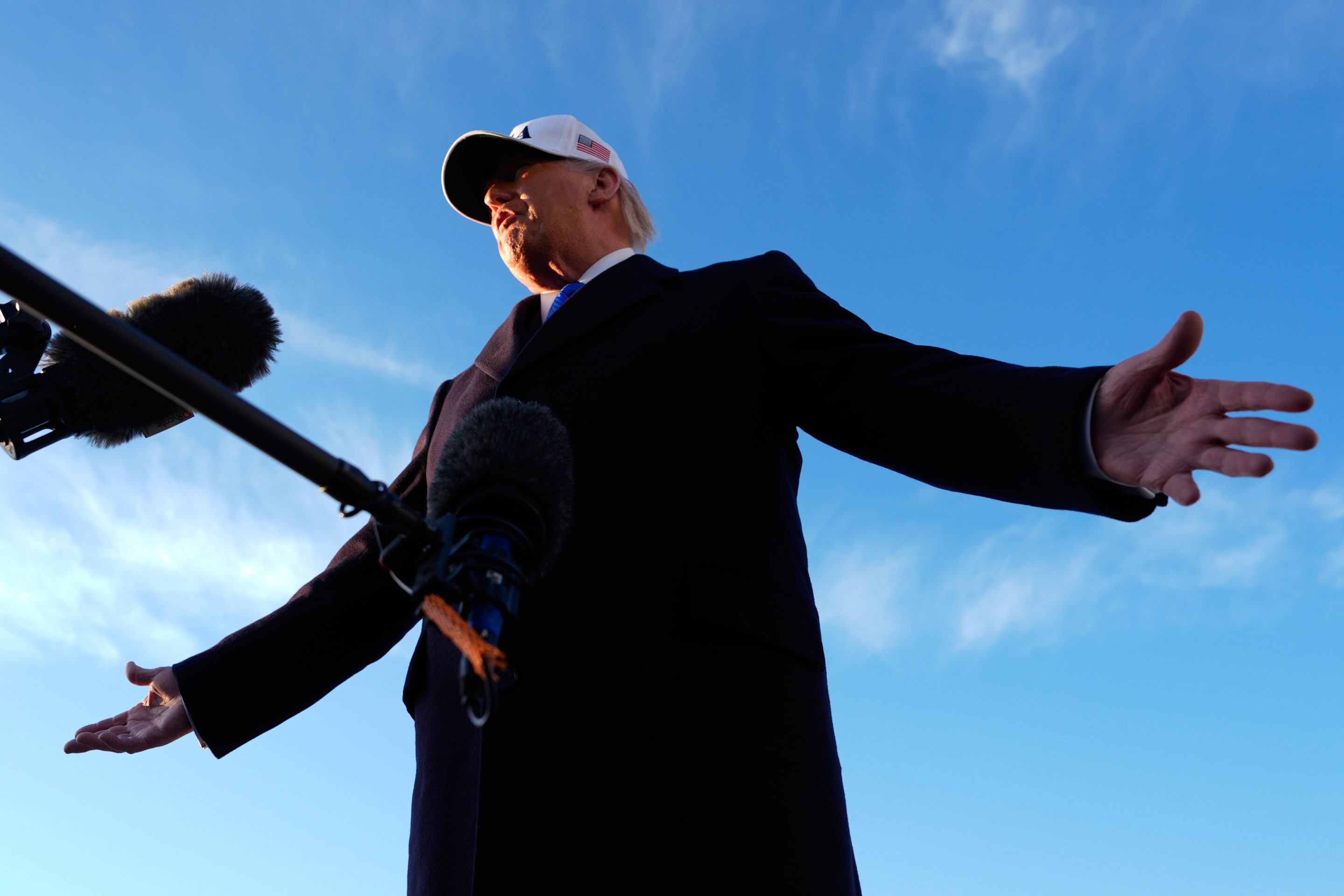 President Donald Trump speaks to reporters before he boards Air Force One, Friday, March 13, 2026, at Joint Base Andrews, Md., for a trip to Florida.