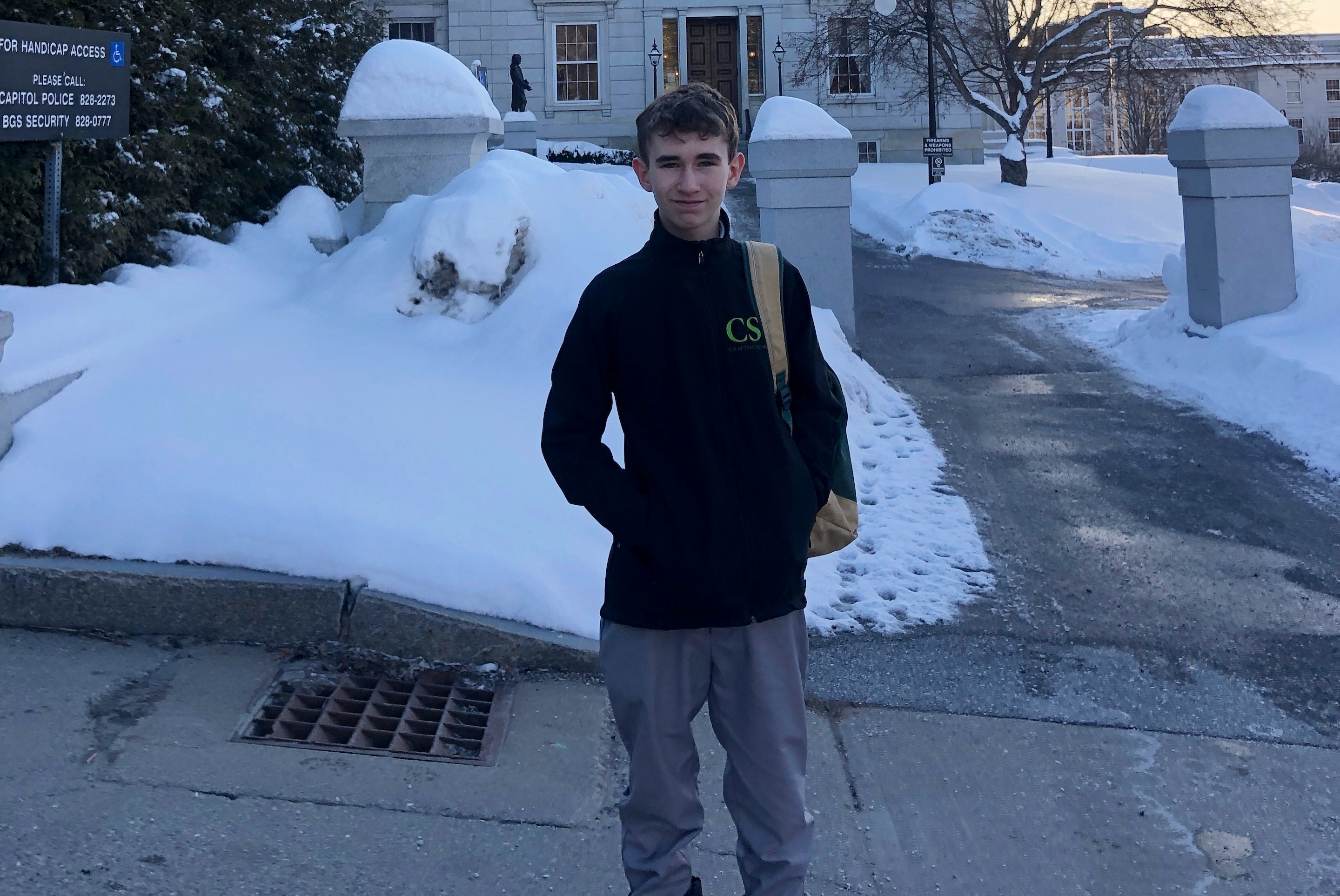Dean Roy stands stands outside the Vermont State House on Friday, Feb. 14, 2025, in Montpelier, Vermont.