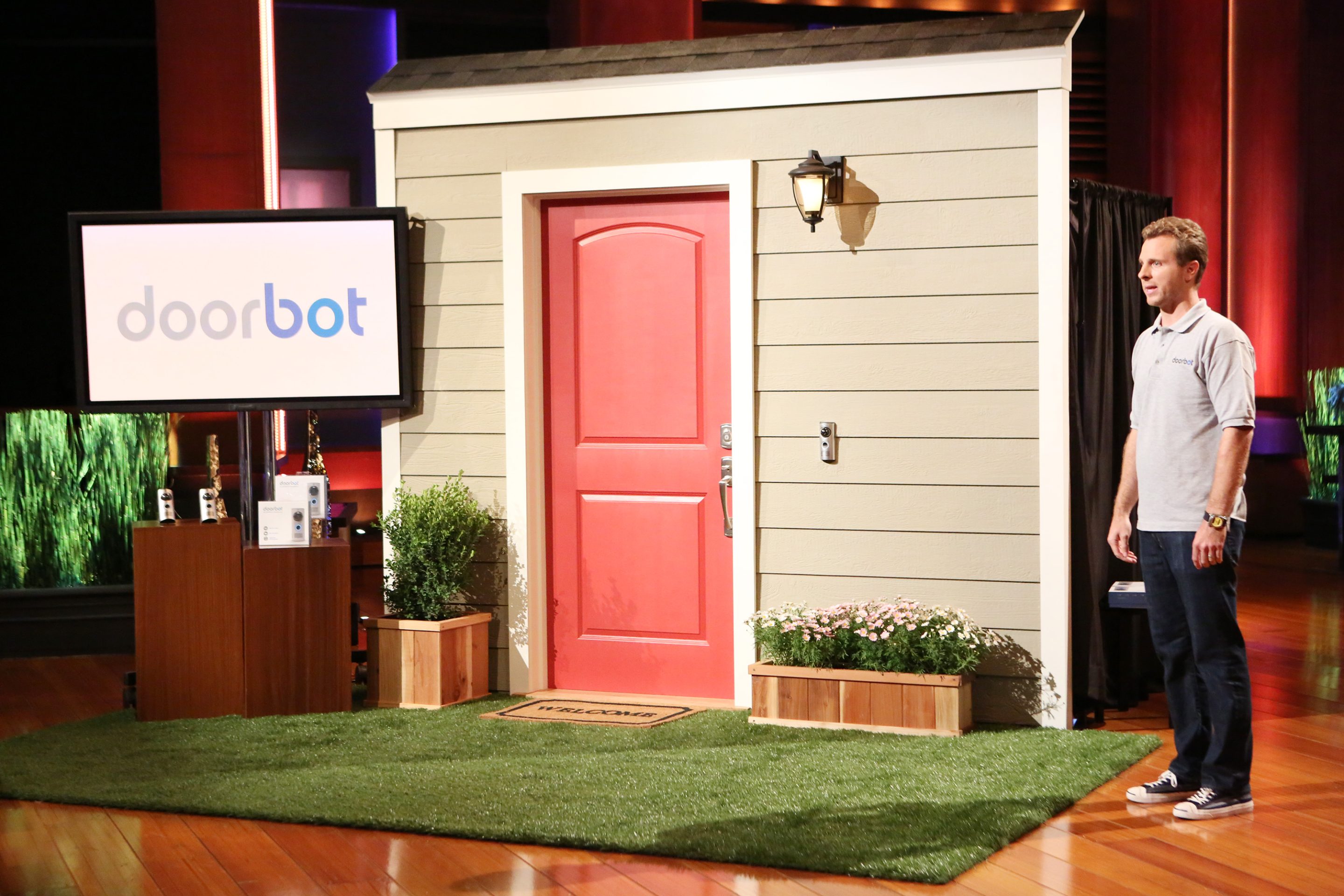 Jamie Siminoff pitched a video doorbell, then called DoorBot, on Shark Tank in 2013.