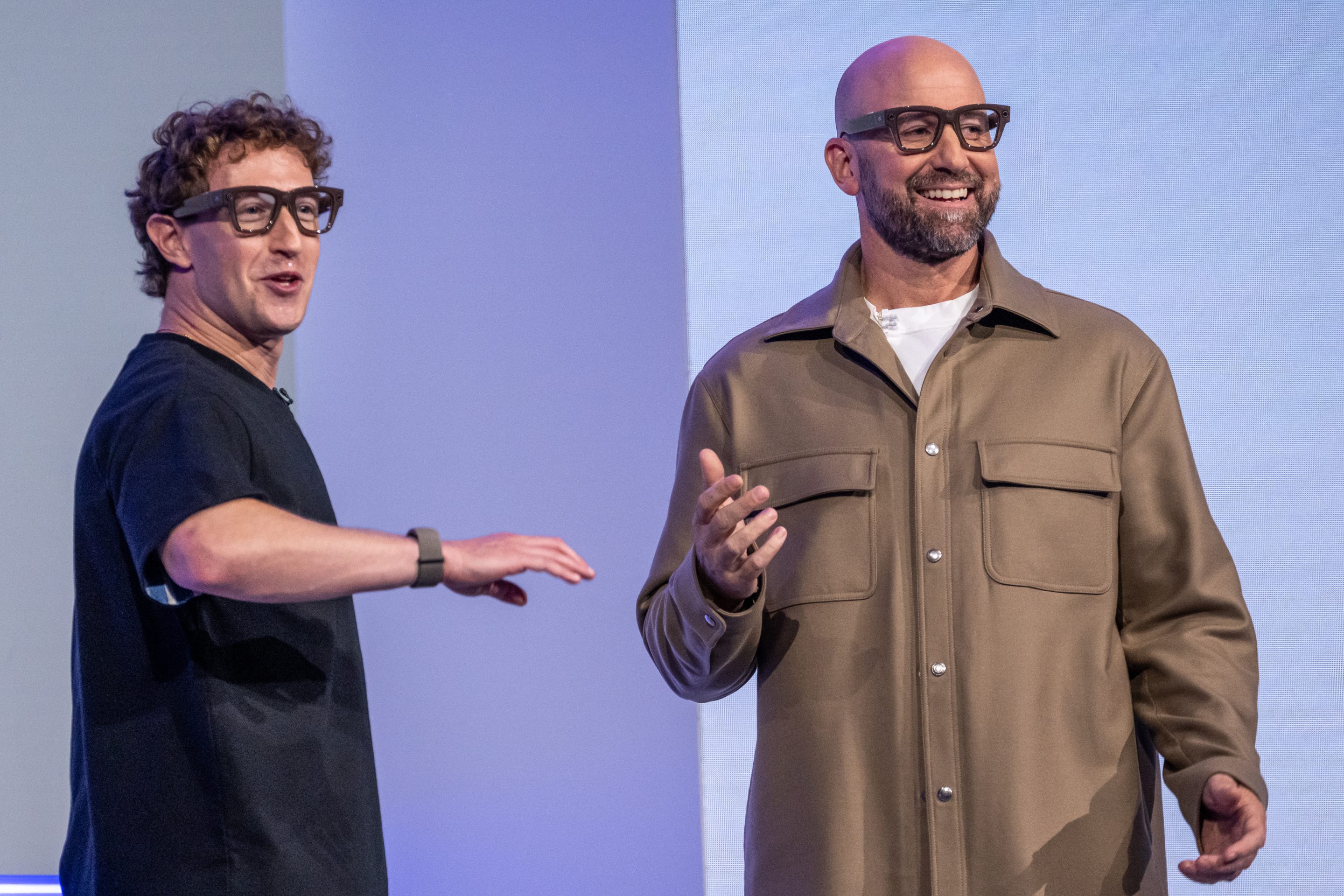 Pictured with CEO Mark Zuckerberg (left), Meta CTO Andrew Bosworth is eligible for a super-sized bonus if the company hits ambitious goals.