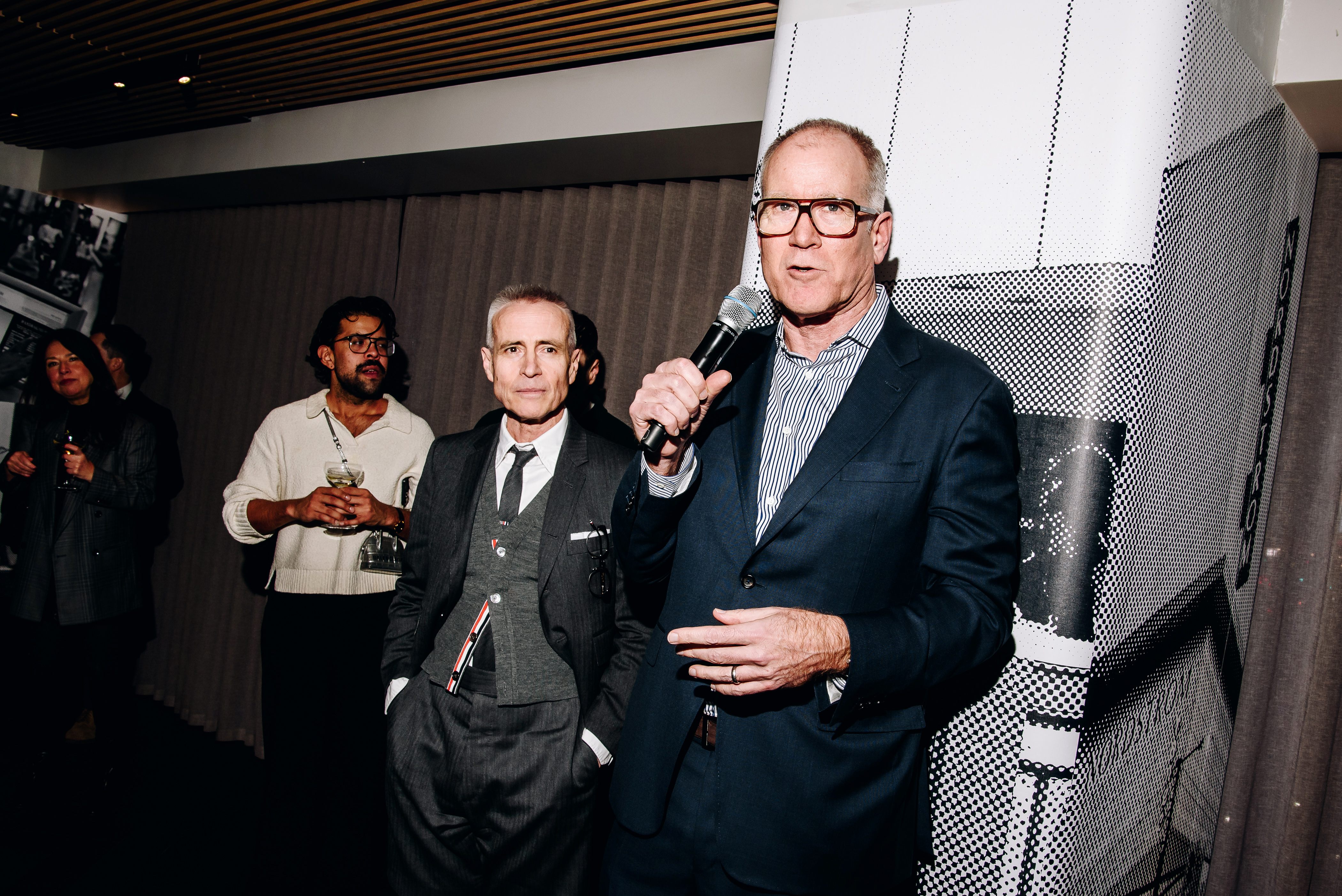 Pete Nordstrom (right), with designer Thom Browne, at a celebration of the brand’s 125th birthday, in February. 