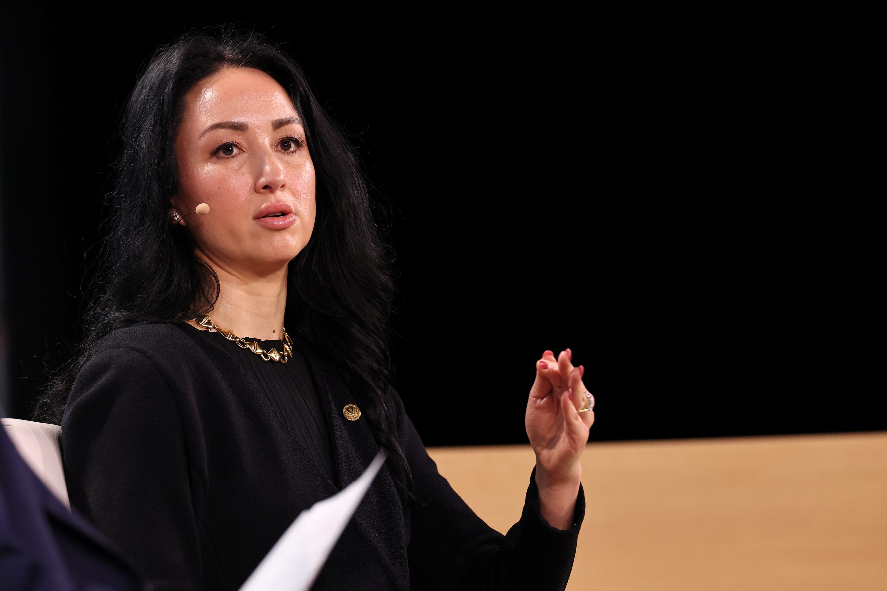 Laura Swett, chairwoman of the Federal Energy Regulatory Commission (FERC), at the CERAWeek by S&P Global conference in Houston, Texas, US, on Thursday, March 26, 2026. The event convenes more than 10,000 participants from over 2,350 companies across 89 countries for dialogue on the agenda ahead as the world enters a new era of energy transition. Photographer: Aaron M. Sprecher/Bloomberg via Getty Images