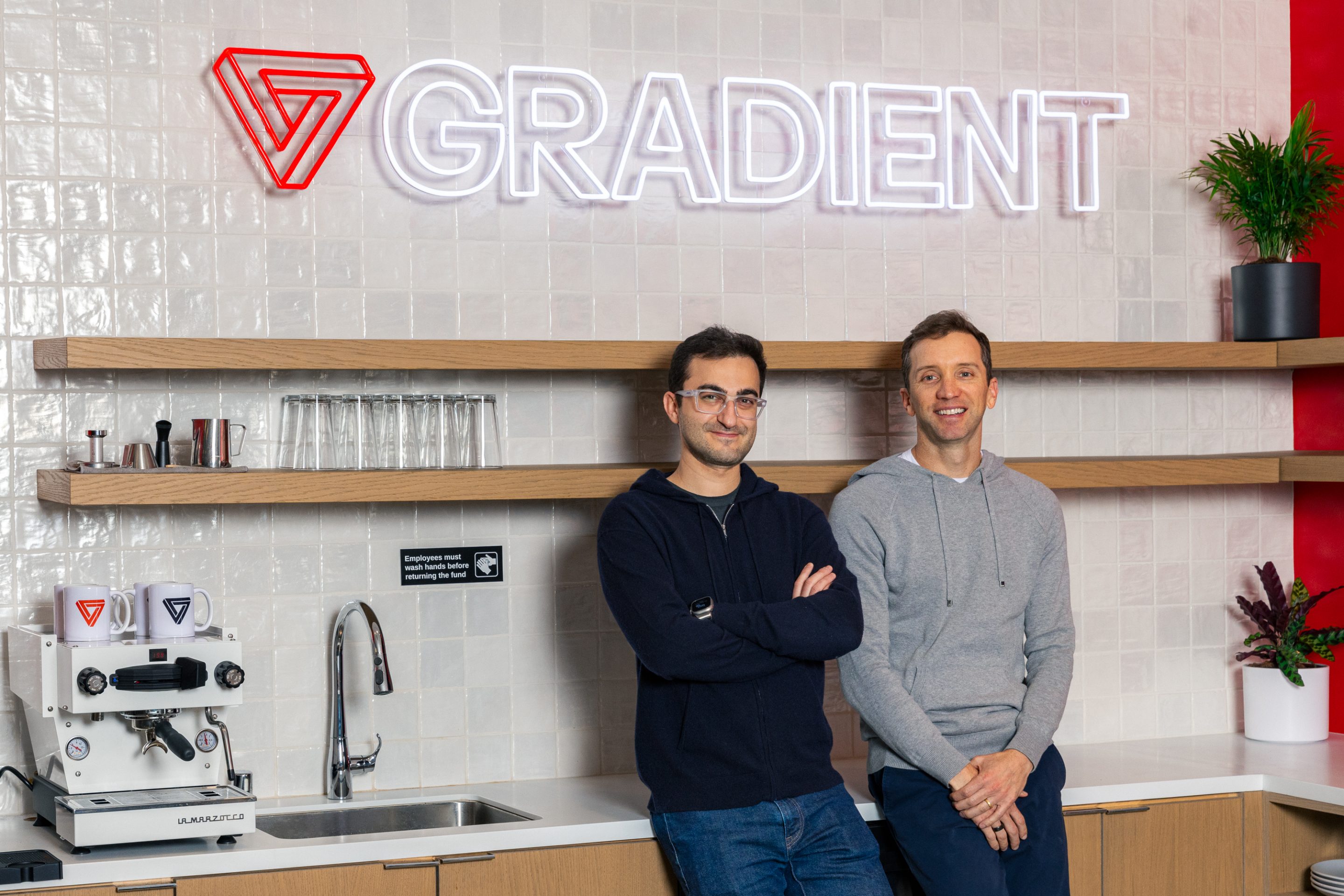 (L-R) Gradient's Darian Shirazi and Zach Bratun-Glennon.