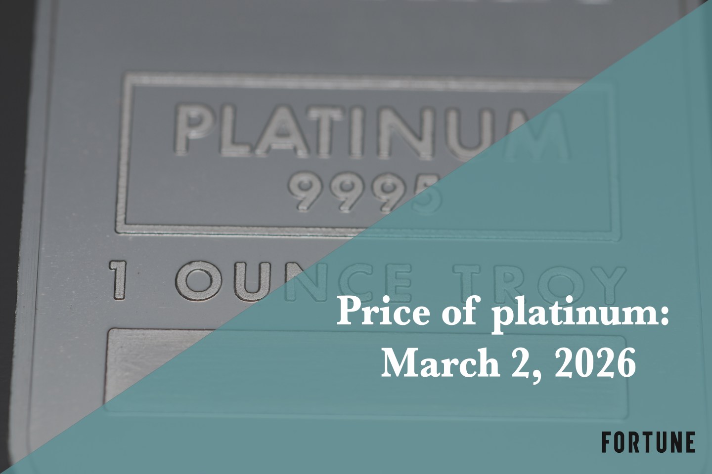 Price of platinum: Monday, March 2, 2026