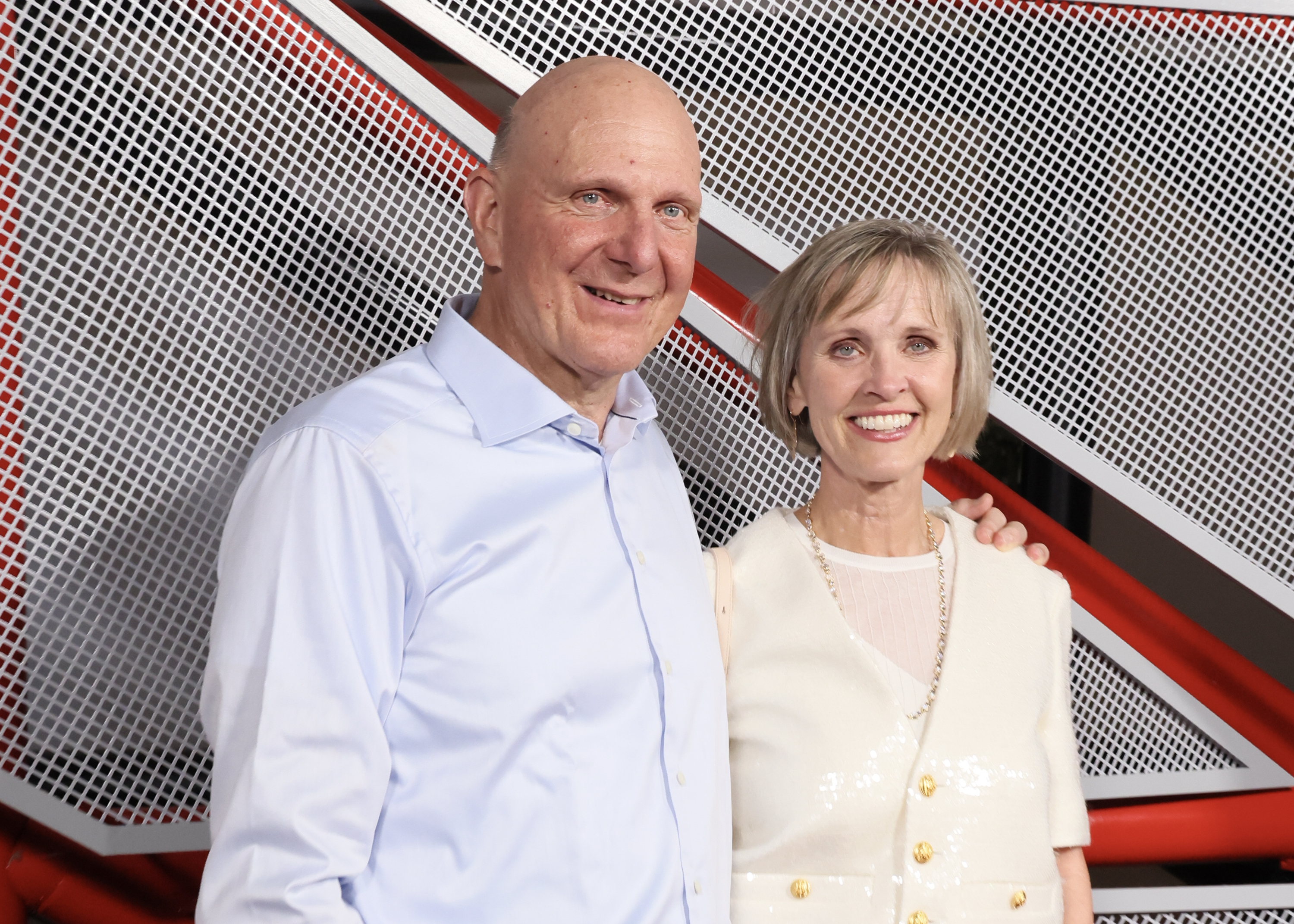 Connie and Steve Ballmer pose and smile