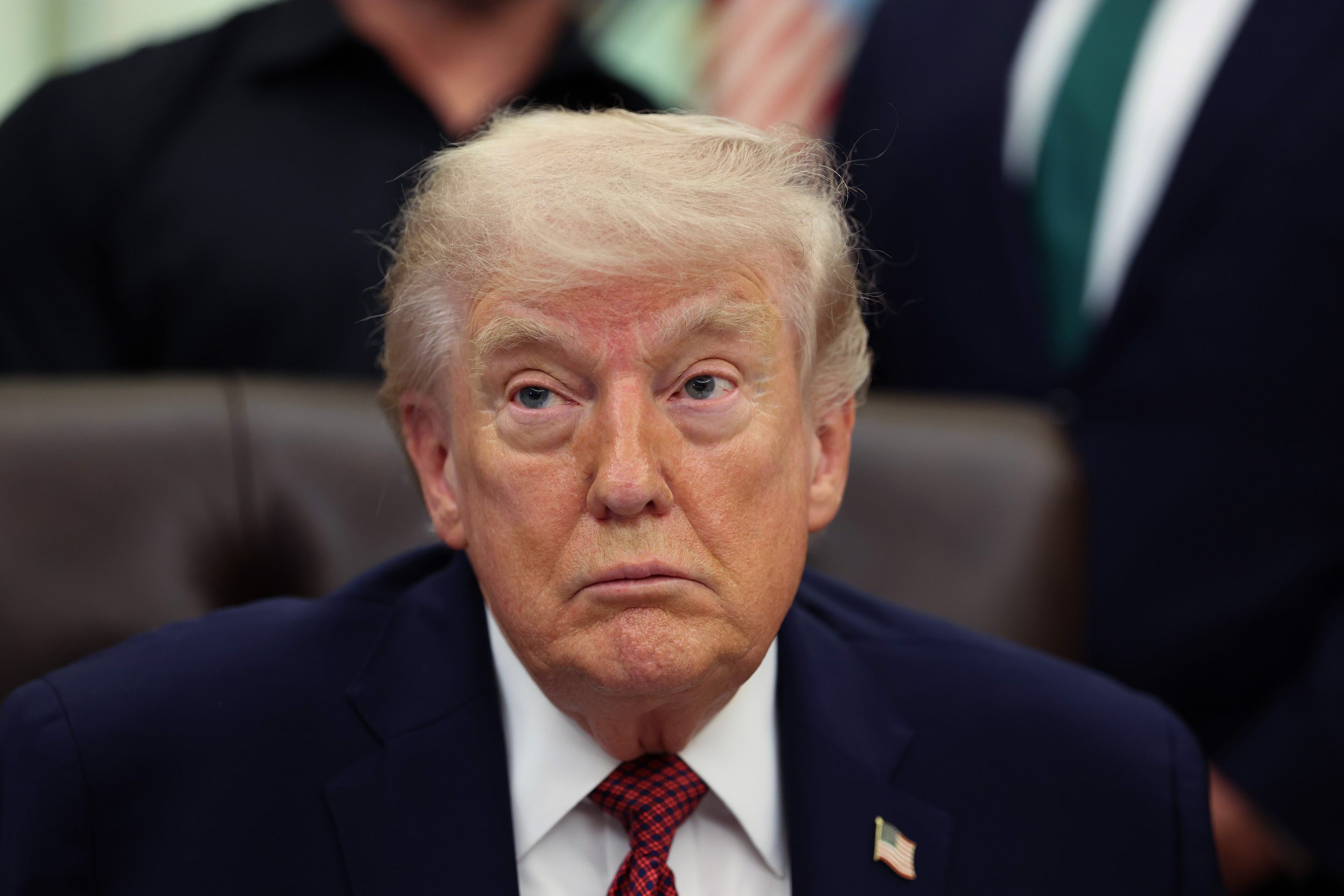 U.S. President Donald Trump speaks in the Oval Office after signing an Executive Order April 18, 2026 in Washington, DC.
