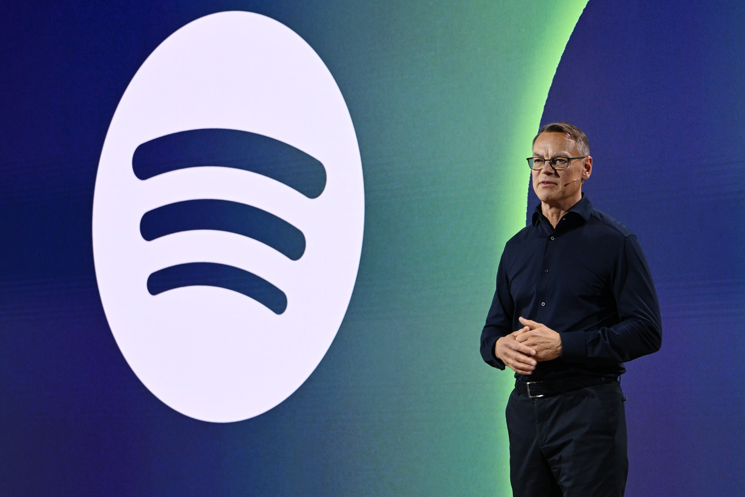Christian Luiga, CFO, Spotify speaks onstage at the Spotify Investor Day 2026 morning presentation at Highline Studios on May 21, 2026 in New York City.