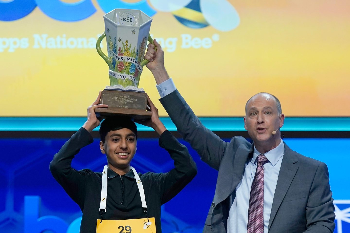 National Spelling Bee champion Shrey Parikh spells 32 words correctly in 90 seconds to win in lightning round tie-breaker