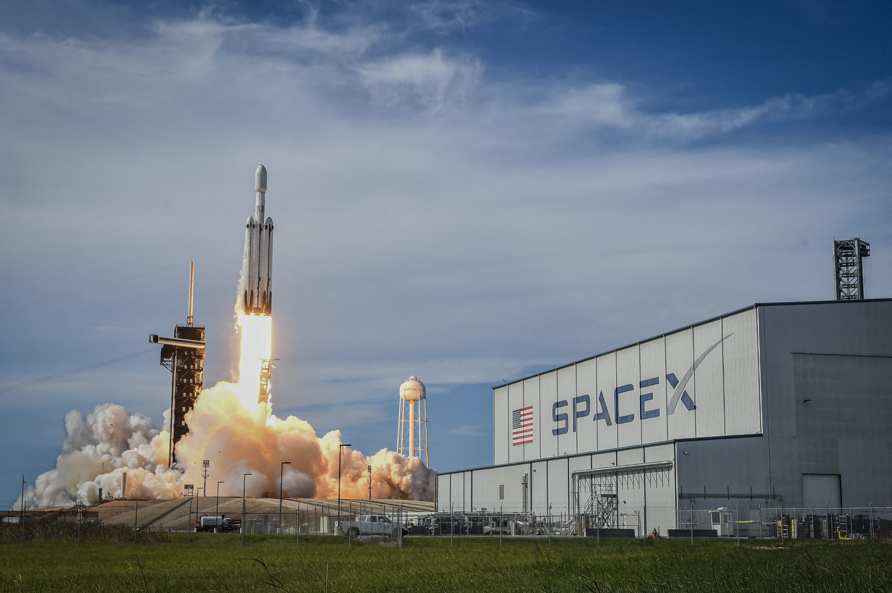 A SpaceX Falcon Heavy rocket carrying the National Oceanic and Atmospheric Administration's (NOAA) weather satellite Geostationary Operational Environmental Satellite U (GOES-U) lifts off from Launch Complex 39A at NASA's Kennedy Space Center, Florida, June 25, 2024.
