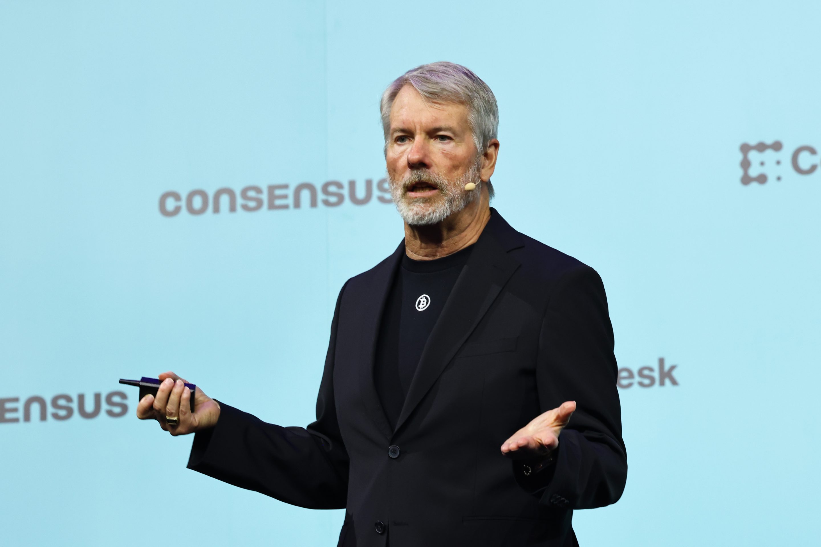 Strategy chairman Michael Saylor spoke Wednesday at Consensus, a crypto conference in Miami.