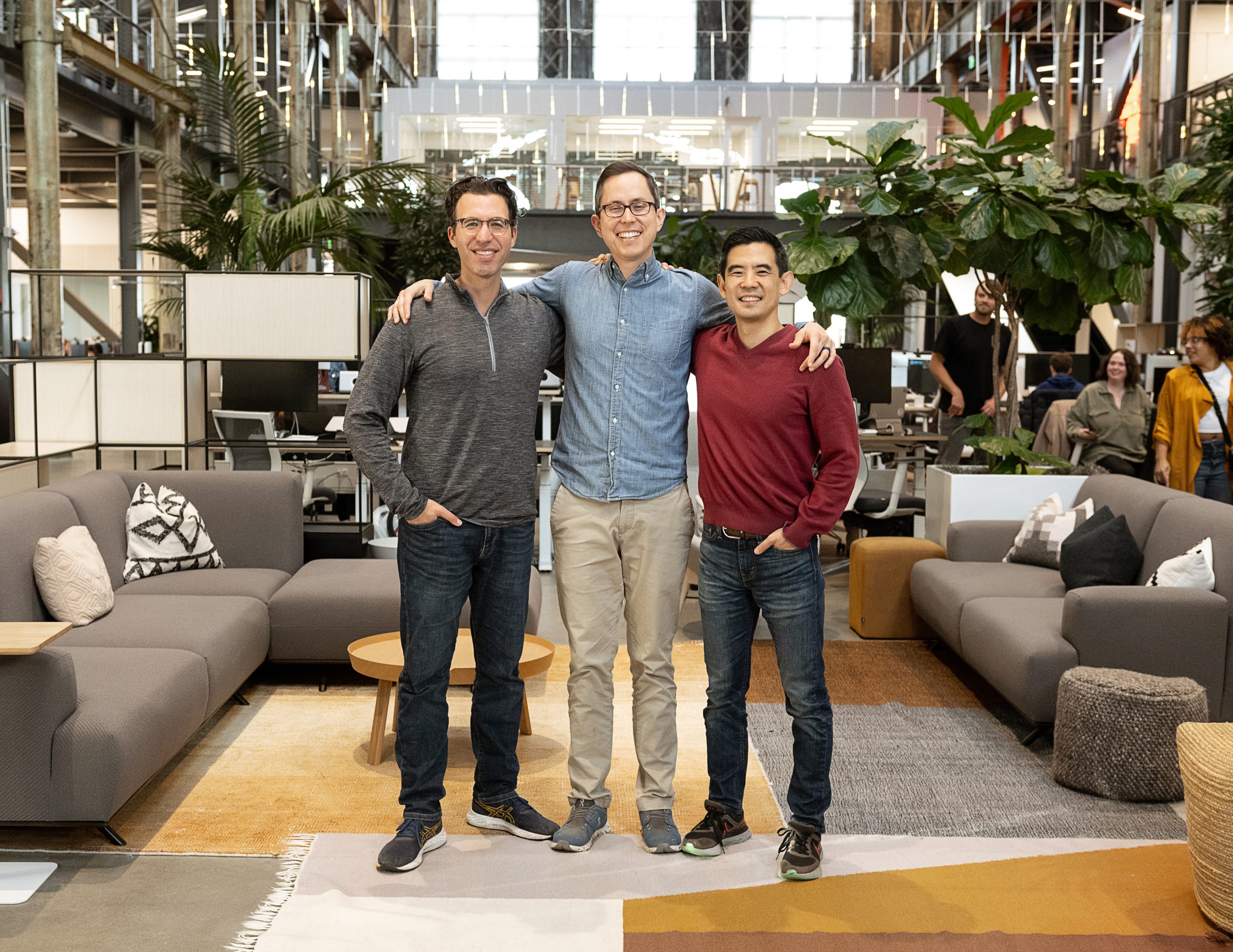 Gusto founders Tomer London, Josh Reeves, and Eddie Kim. 