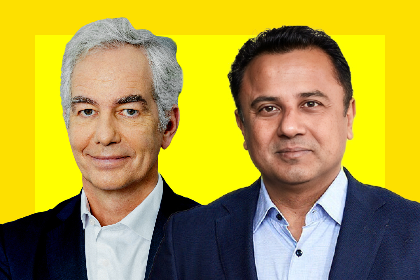 (L-R) Hugues Foulon, CEO of Orange Cyberdefense and Navneet Kapoor, CTIO at Maersk