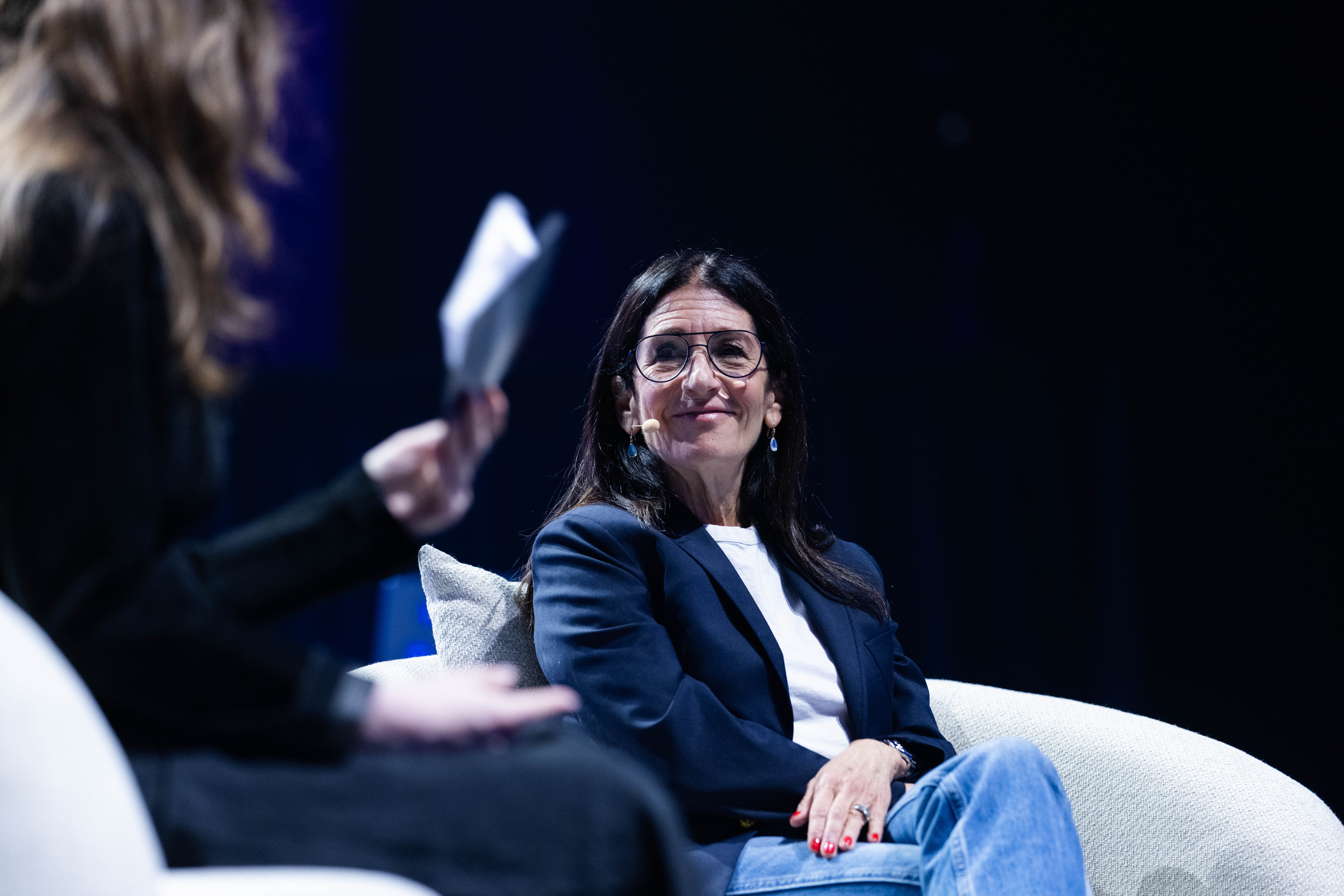 Bobbi Brown, now the founder of Jones Road, onstage at Gammaramma during New York Tech Week.