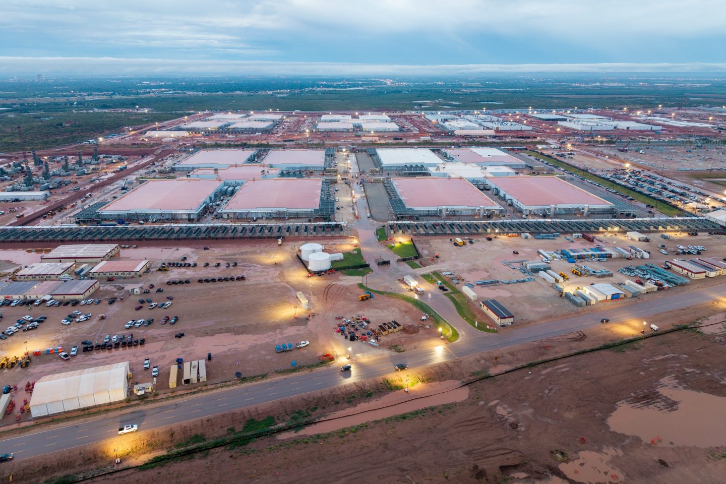 A data center construction site in Abilene, Texas.