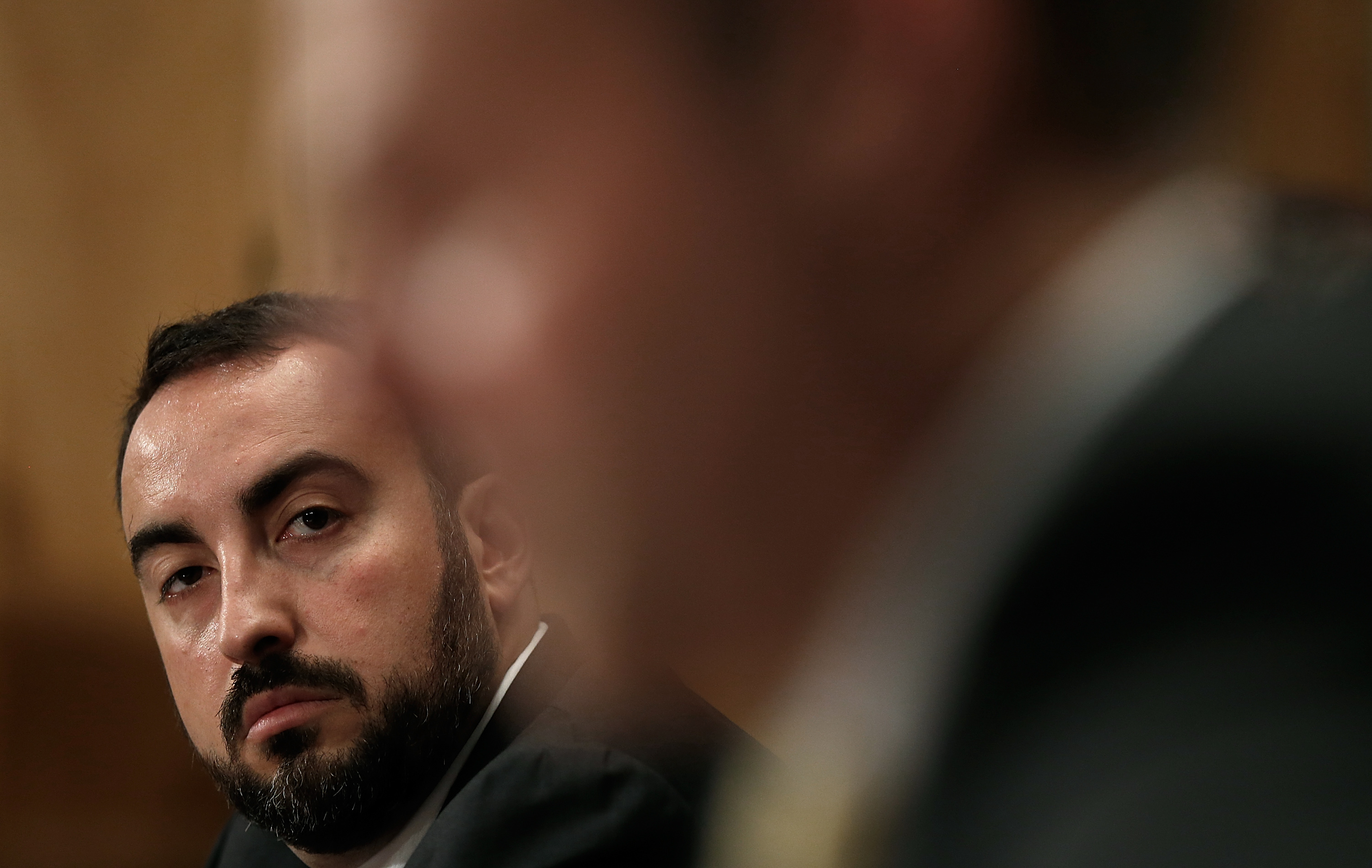 Alex Stamos, then the chief information security officer at Yahoo, during a Senate hearing on May 15, 2014 in Washington, D.C.