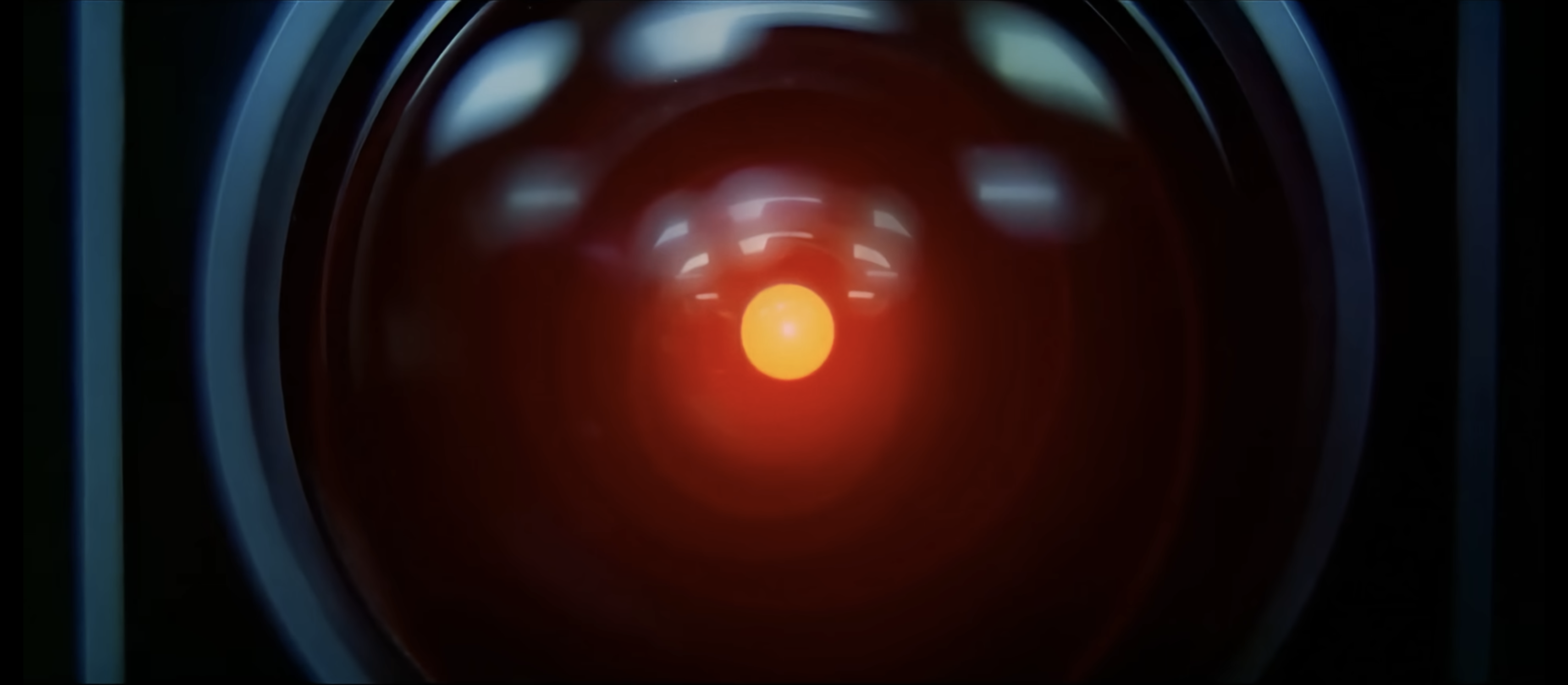 A frame depicting the rogue, artificially intelligent computer HAL 9000 from the 1968 film, “2001: A Space Odyssey.” (Courtesy MGM)