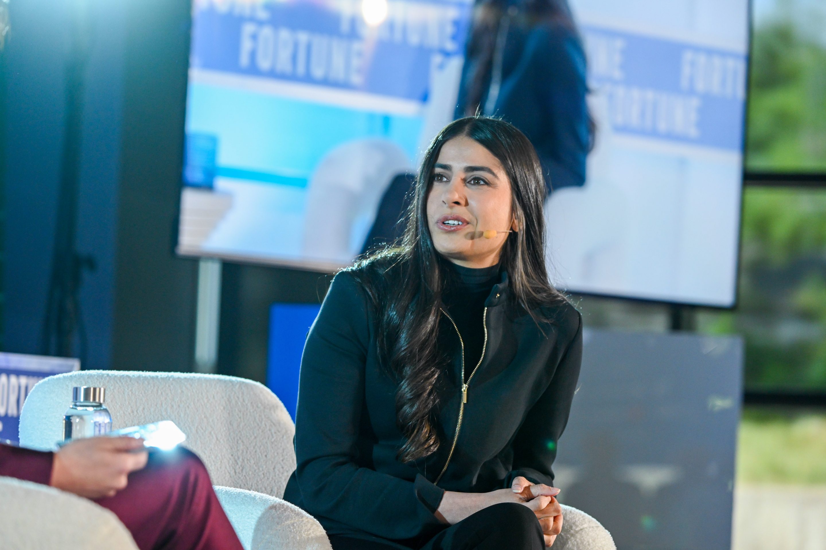 Microsoft Xbox Chief Executive Asha Sharma talks on stage at Fortune Brainstorm Tech in Aspen, Colo. on June 9, 2026.