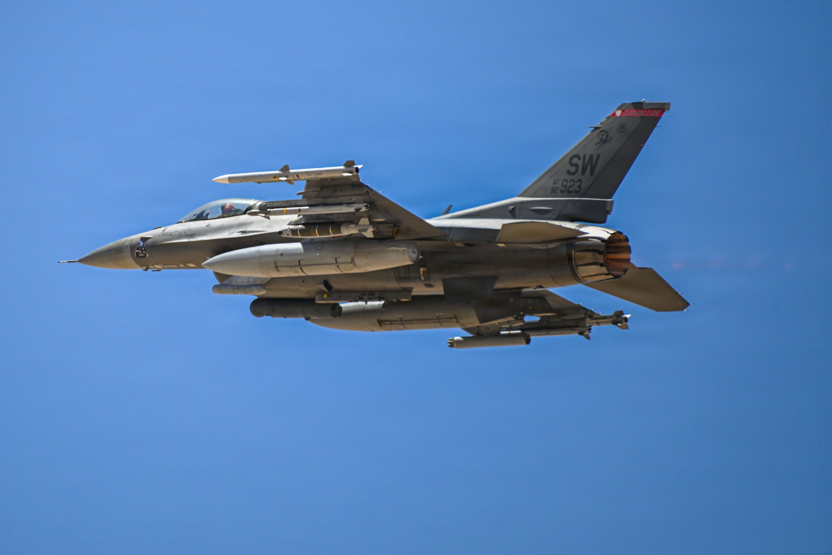 A U.S. Air Force F-16 Fighting Falcon aircraft takes off from a base in the U.S. Central Command area of responsibility June 18, 2026.