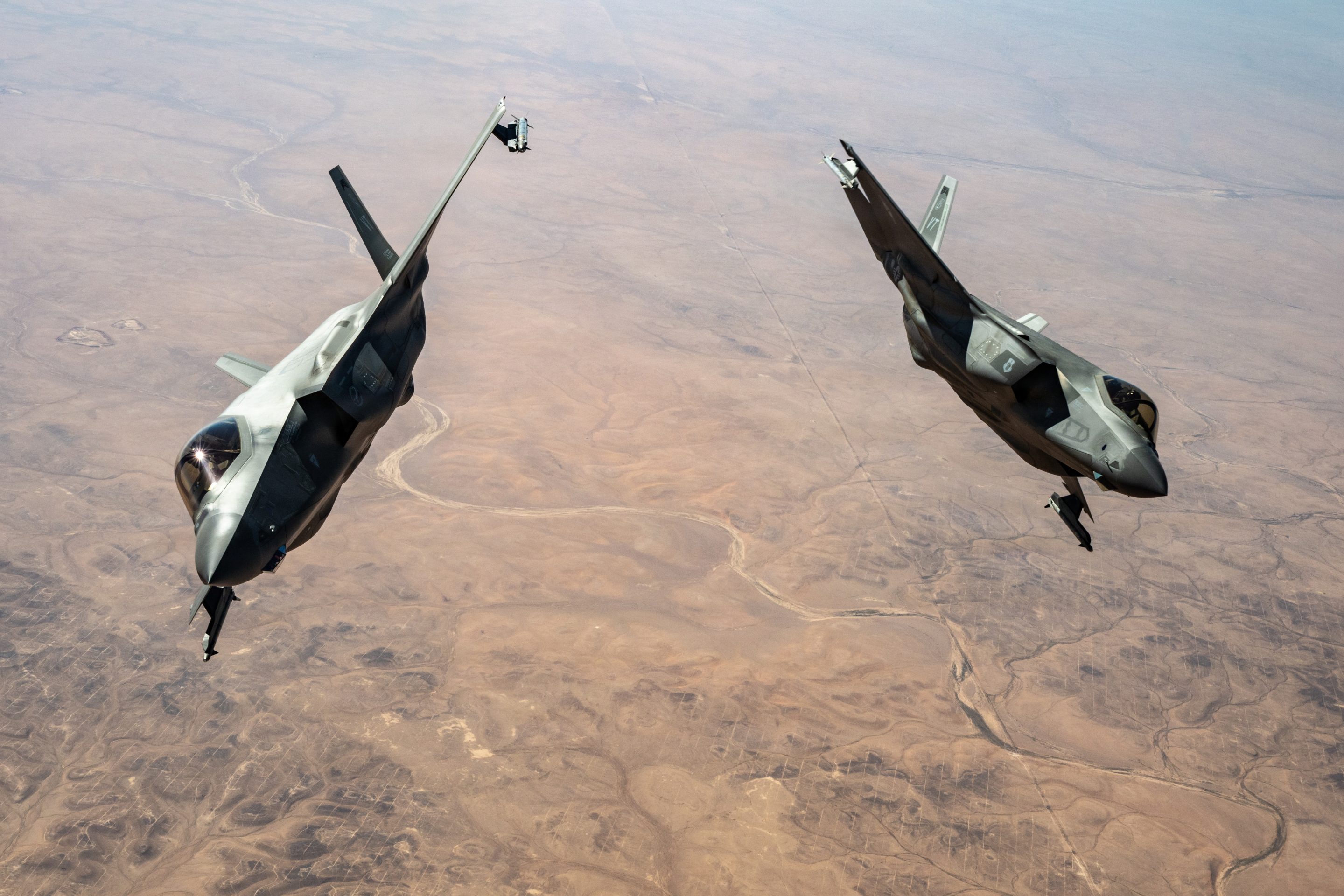 Air Force F-35A Lightning II aircraft in the U.S. Central Command area of responsibility on July 2, 2026.