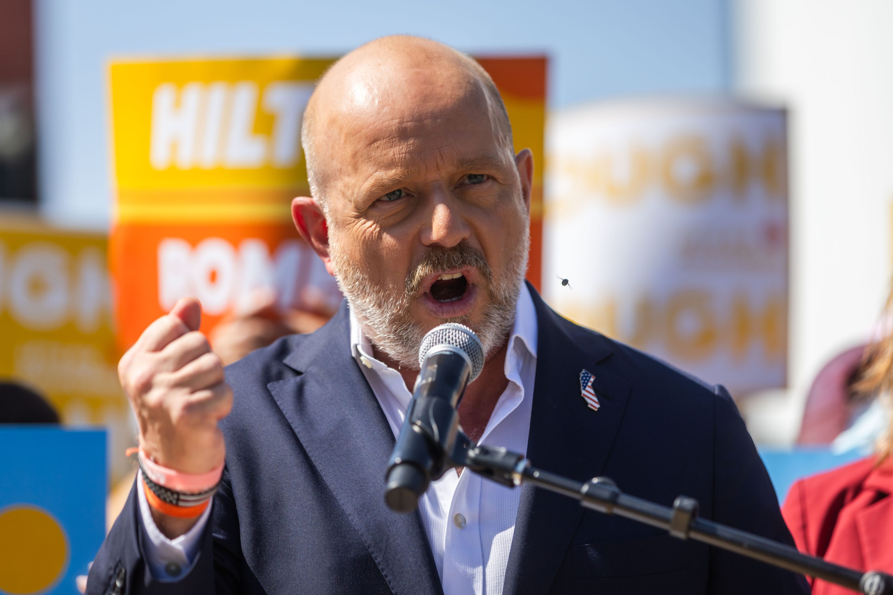 California Republican gubernatorial candidate Steve Hilton speaks during a campaign event on Wednesday, July 22, 2026, in Los Angeles.