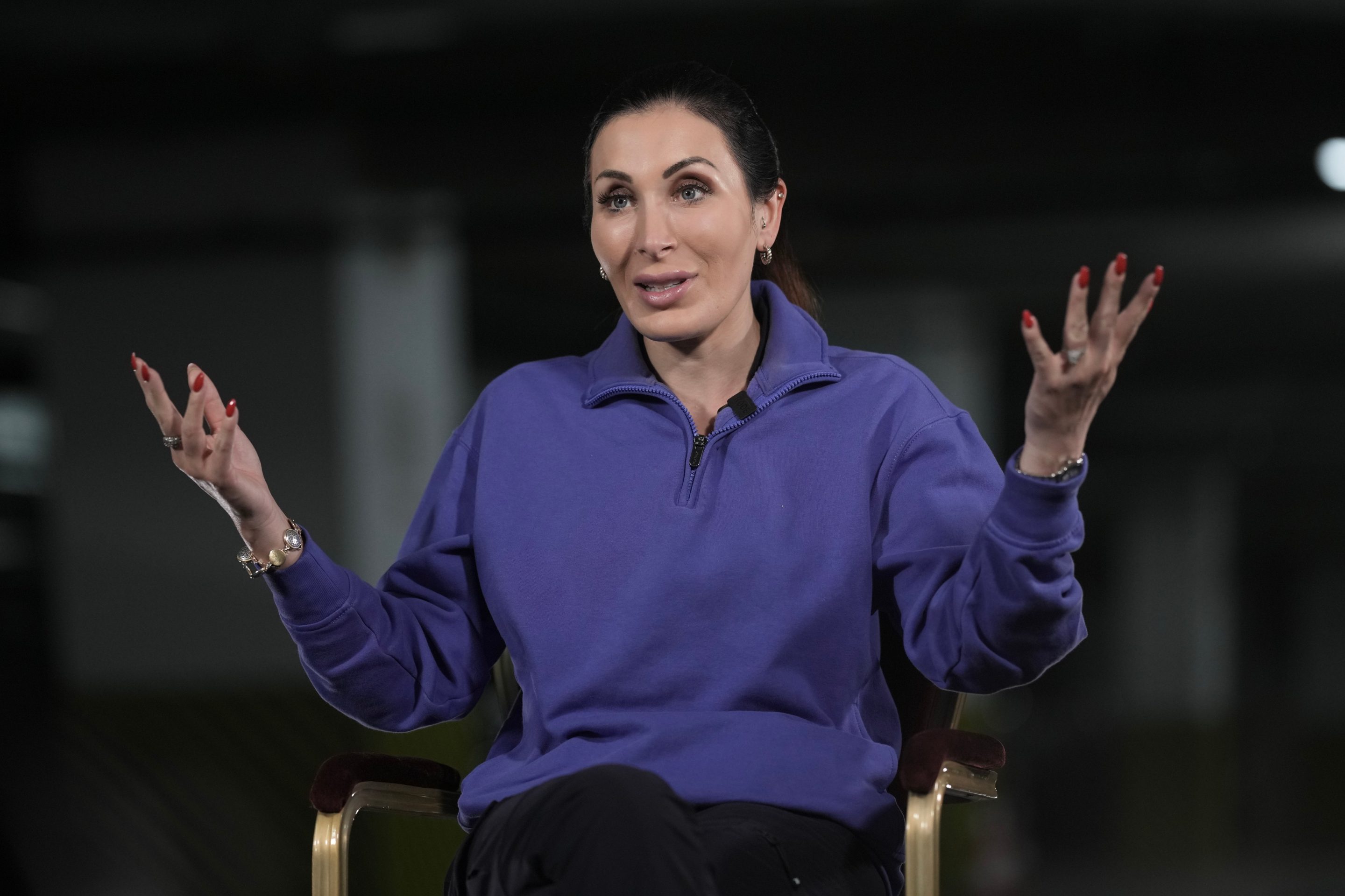 Laura Loomer speaks during her interview with The Associated Press, in Kyiv, Ukraine, Sunday, July 26, 2026.