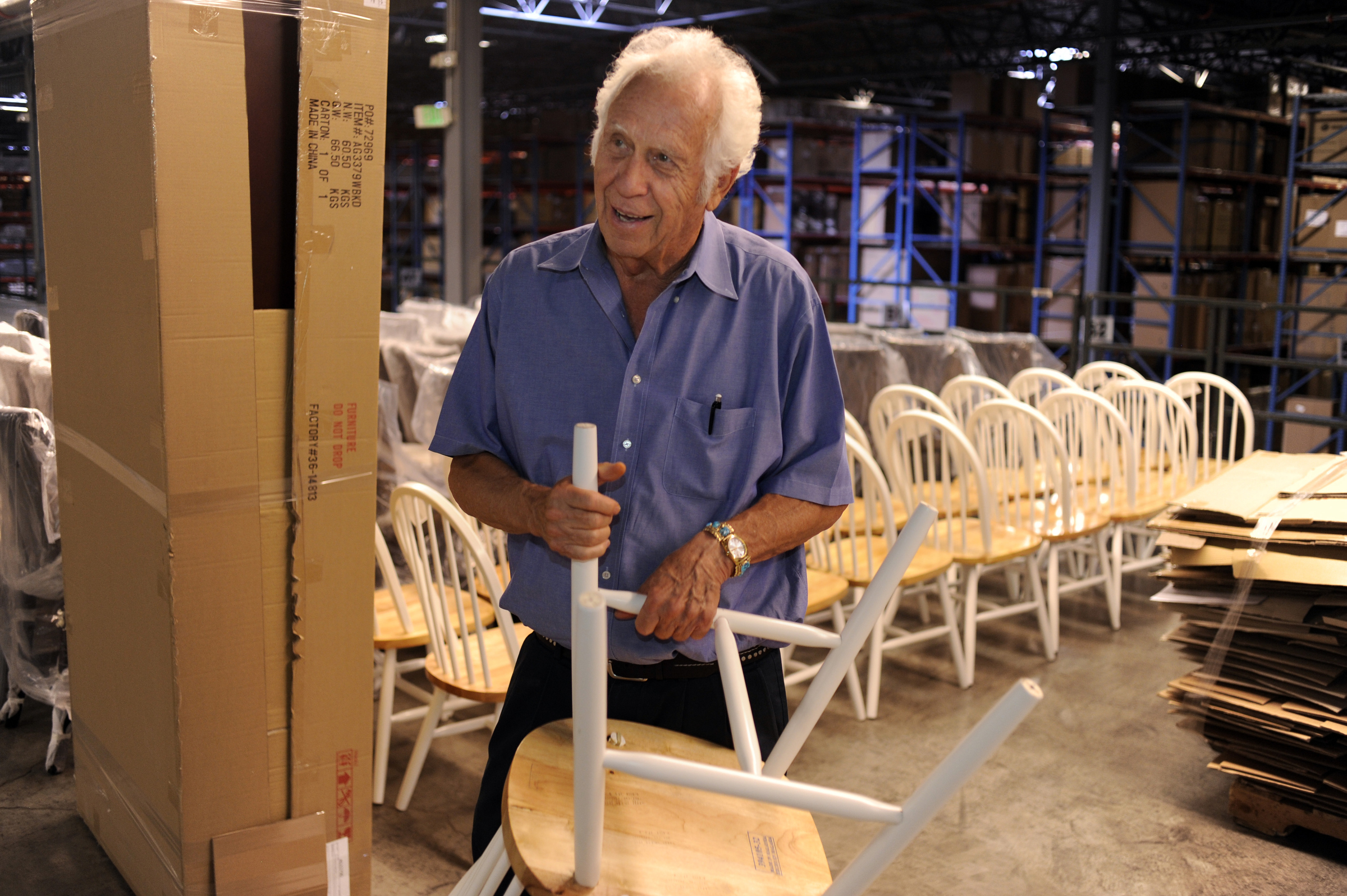 Jake Jabs is the 95-year-old CEO of American Furniture Warehouse, a business he bought for just $80,000 in 1975.