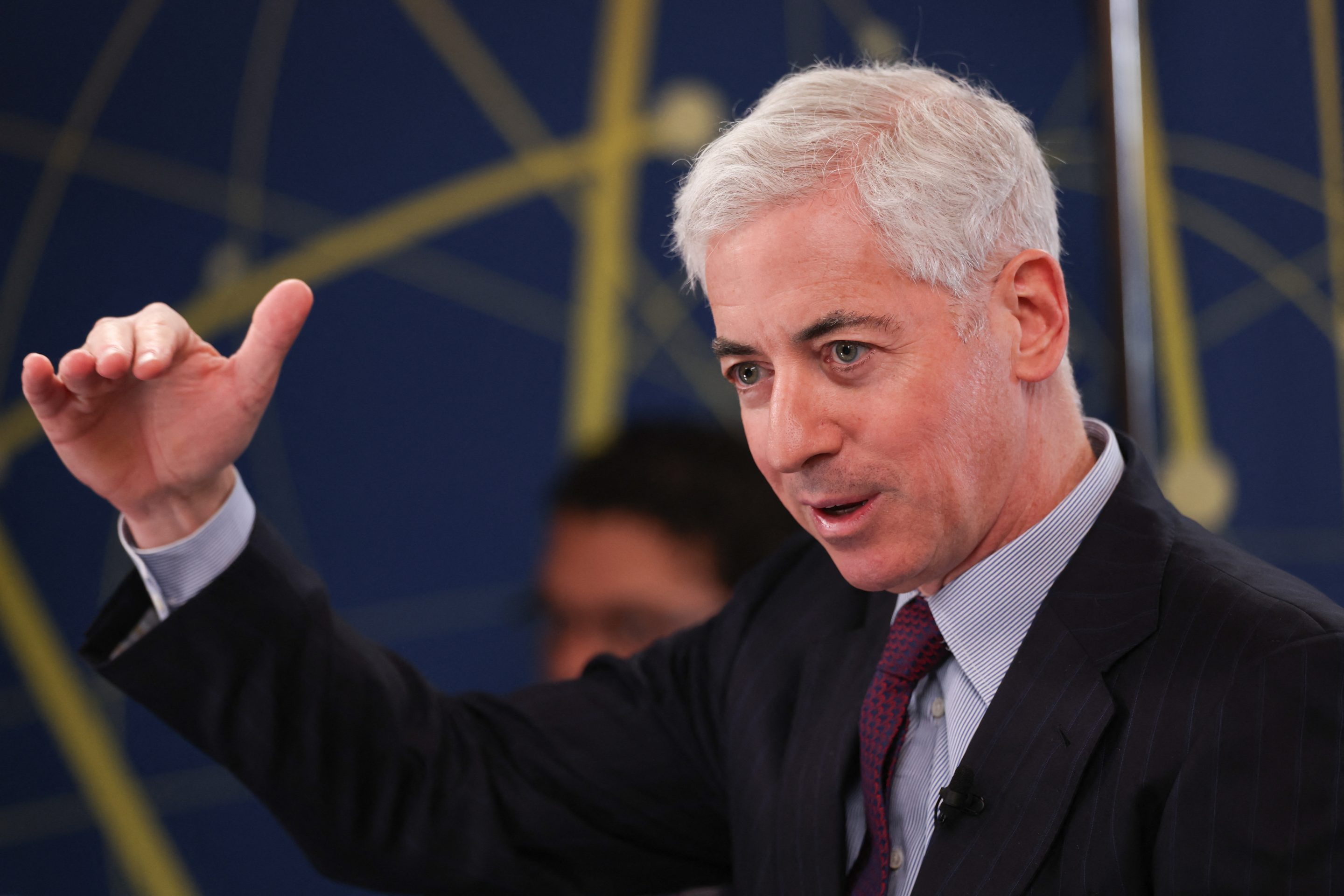 US hedge fund manager Bill Ackman, CEO of Pershing Square Capital Management, speaks during the 29th annual Milken Institute Global Conference at the Beverly Hilton in Beverly Hills, California on May 4, 2026.