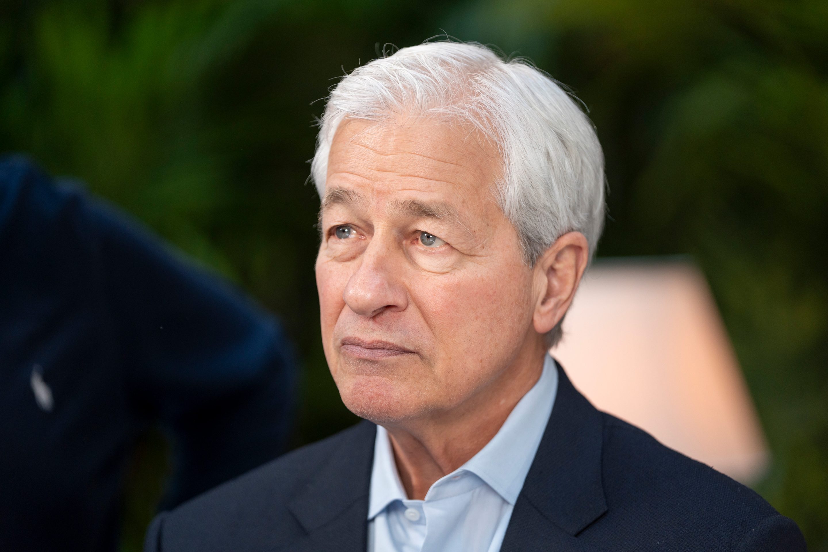 Jamie Dimon, chief executive officer of JPMorgan Chase & Co., during a Bloomberg Television interview at the JPMorgan Global Markets Conference in Paris, France, on Tuesday, May 12, 2026.