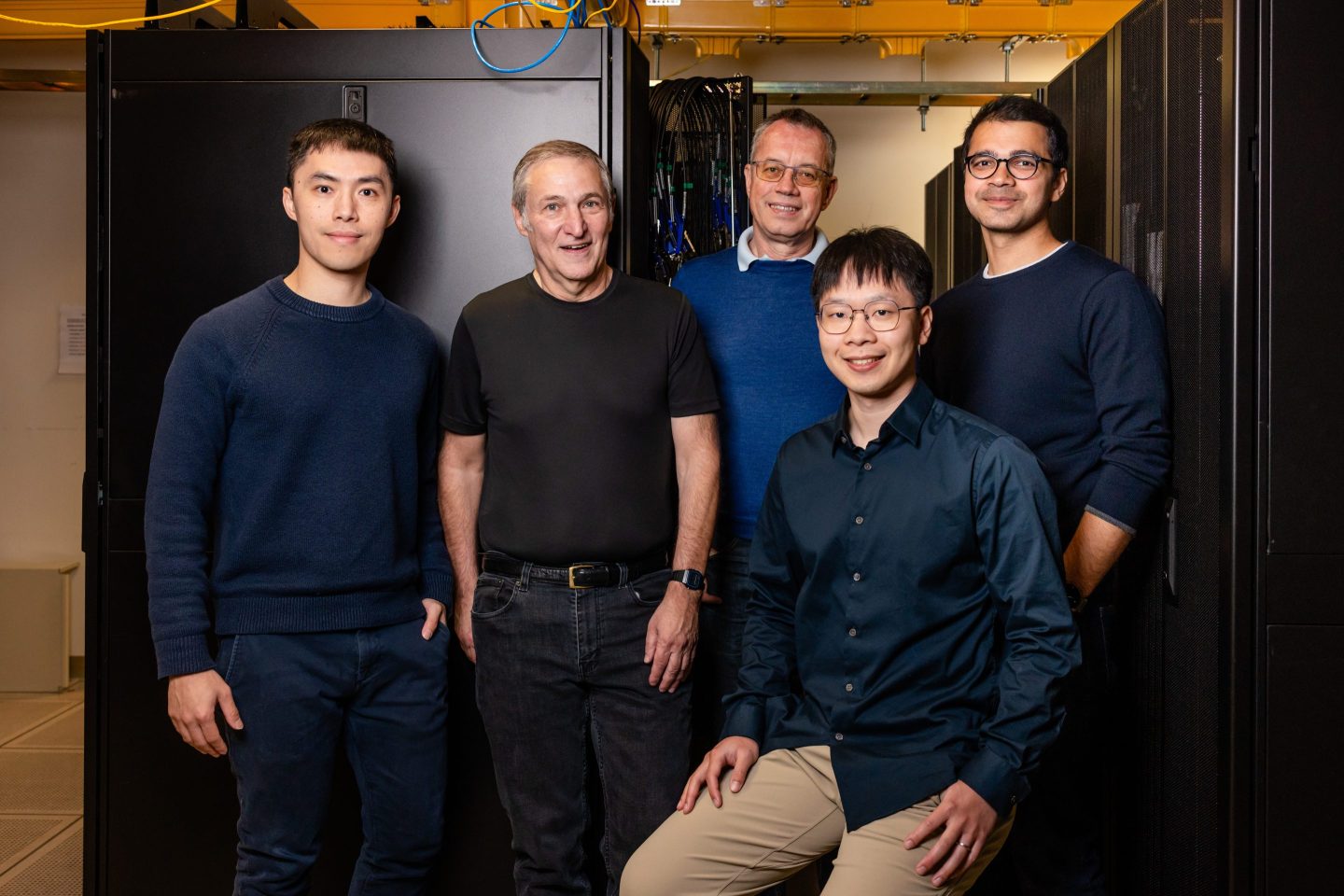 all five founders of SkyPilot pose for a photo