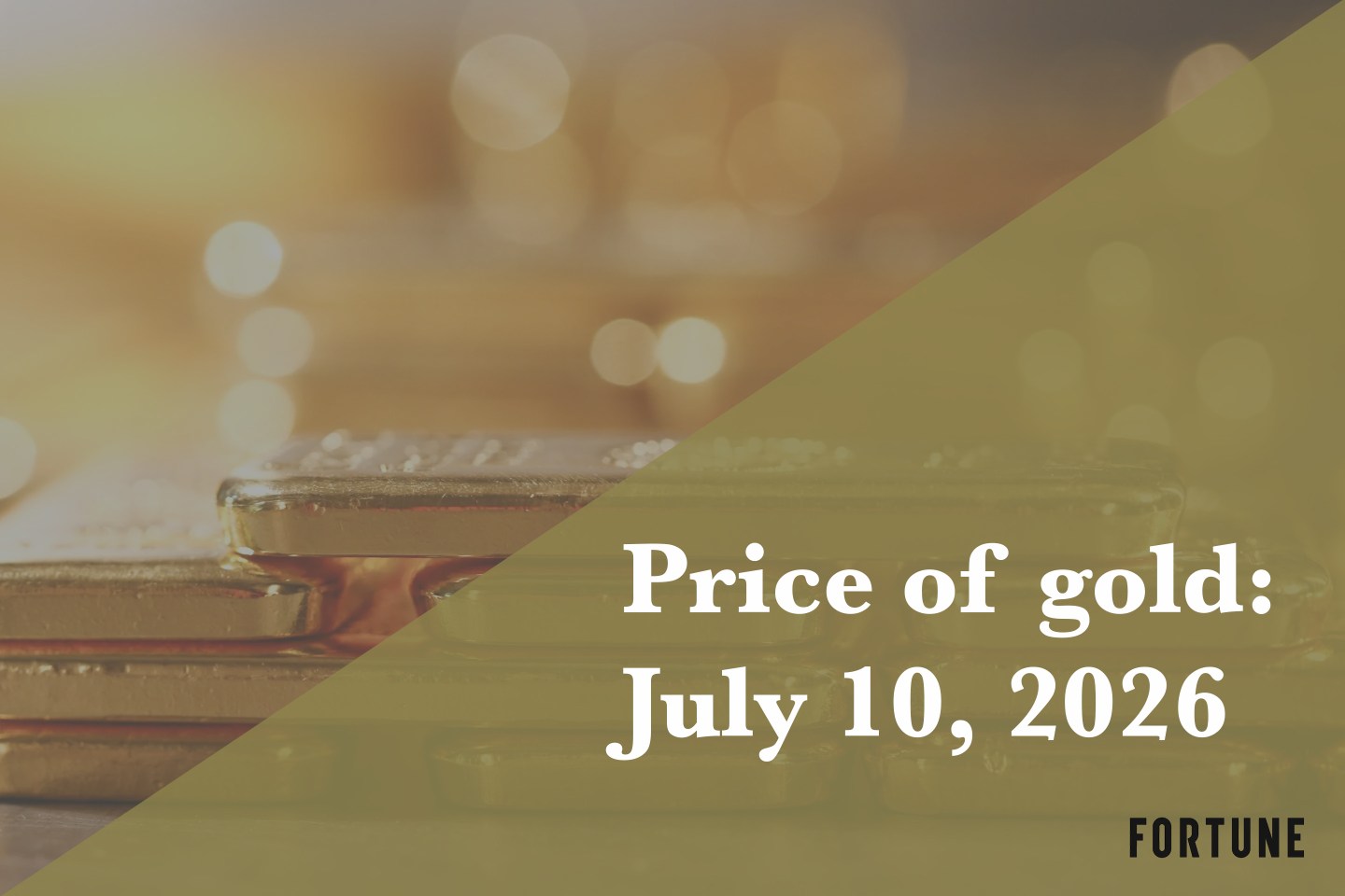 Current price of gold as of July 10, 2026