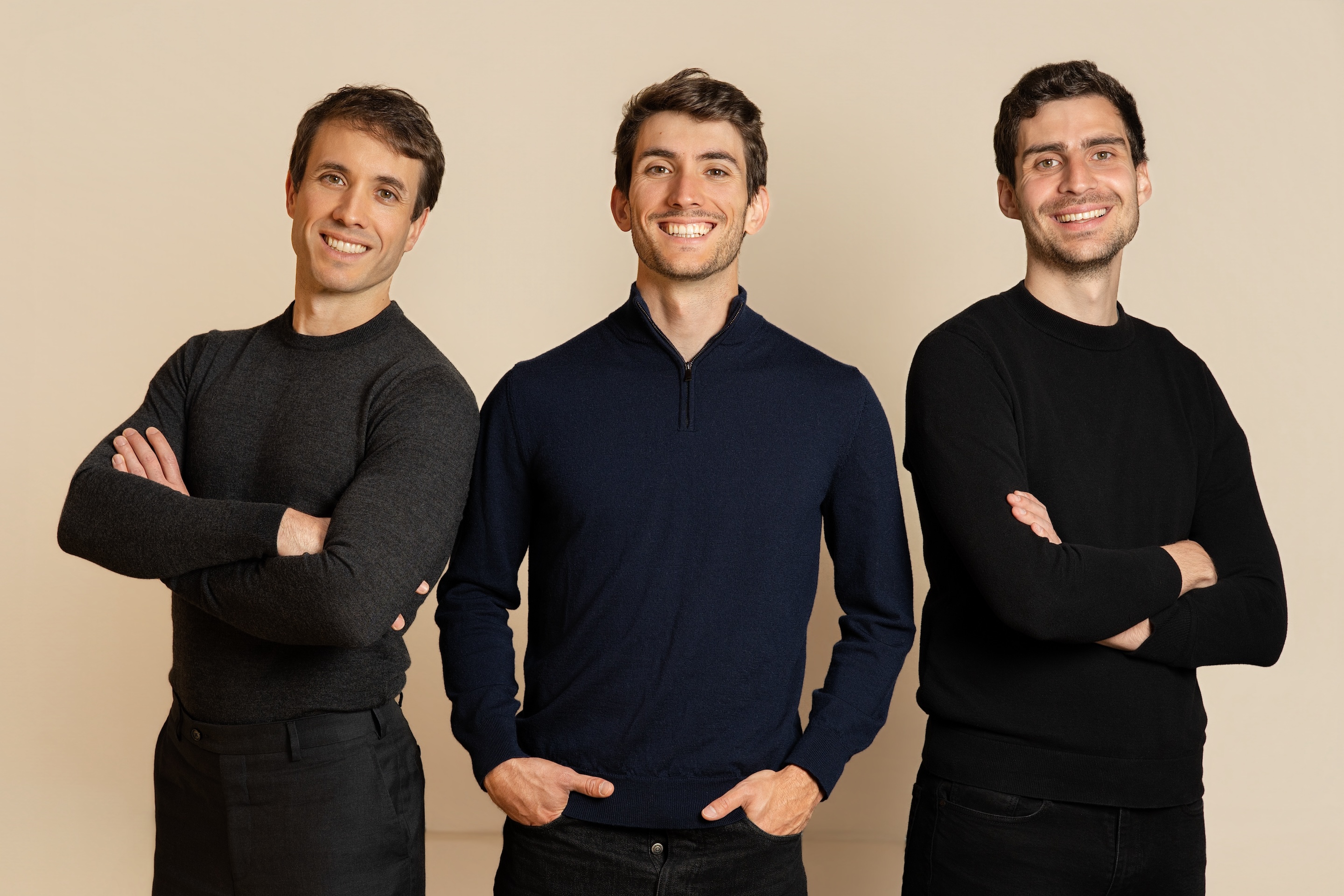 from right to left: Javi Palafox, Pablo Palafox, and Luis Paarup stand and smile