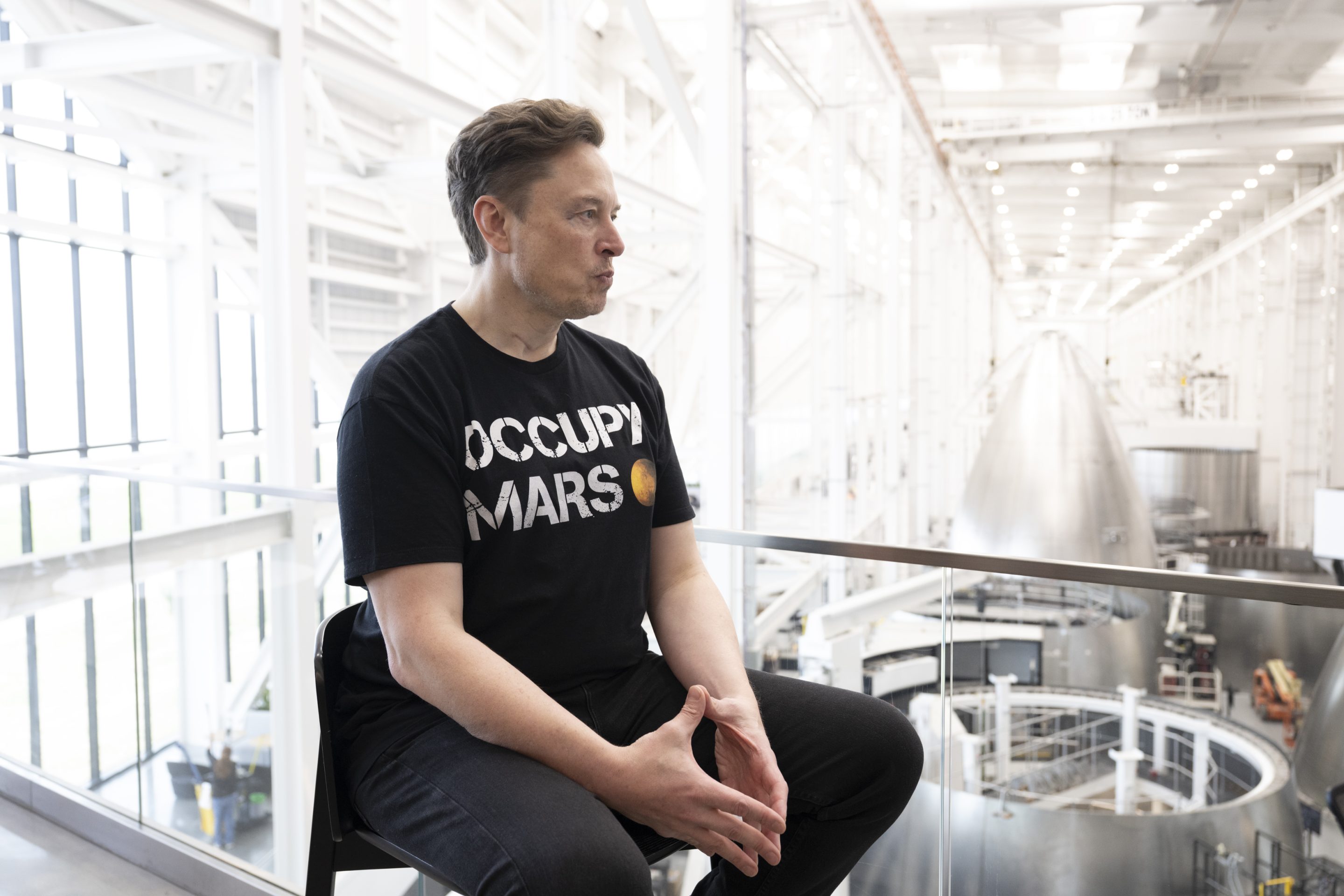 Elon Musk at SpaceX in Brownsville, Texas, on May 27, 2026. 